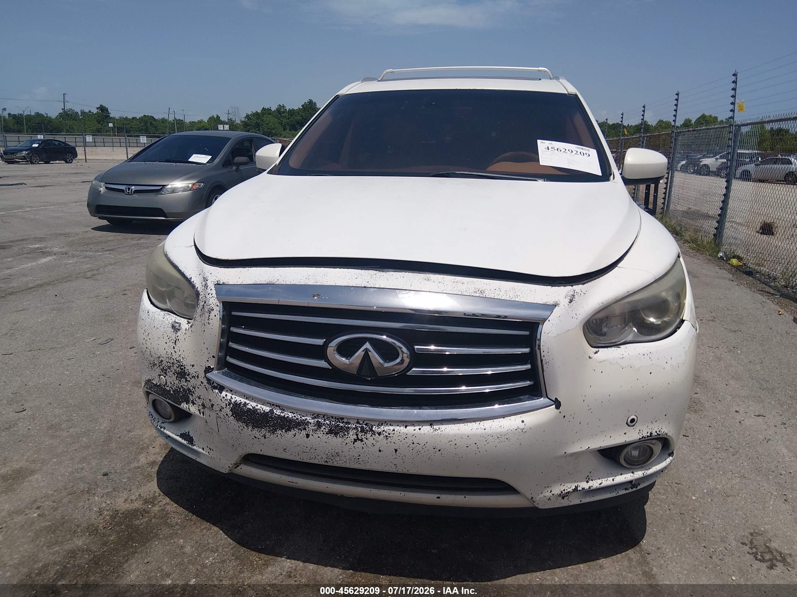 2014 Infiniti Qx60   White vin: 5N1AL0MN7EC529366