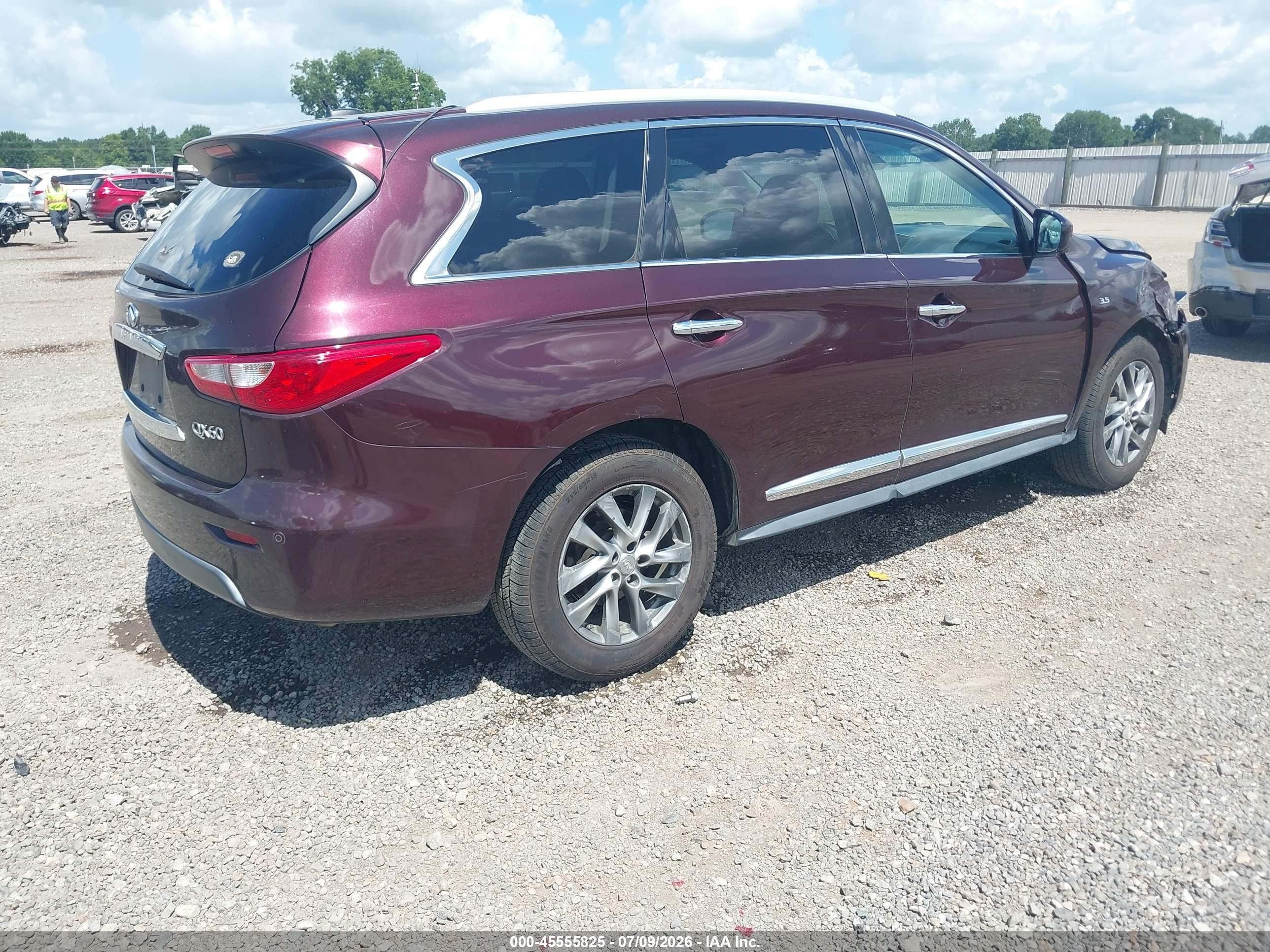 2014 Infiniti Qx60   Purple vin: 5N1AL0MN7EC554459