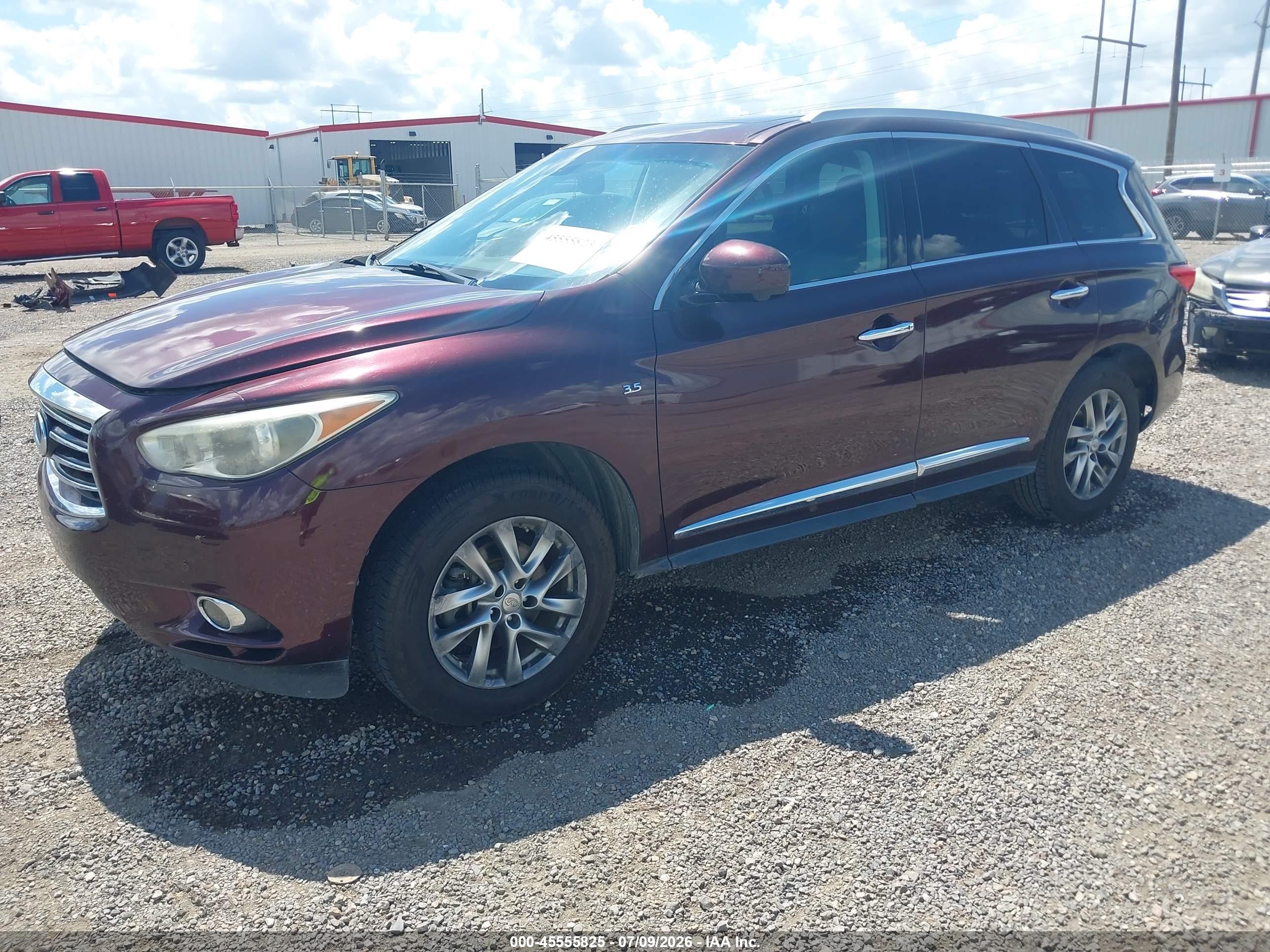 2014 Infiniti Qx60   Purple vin: 5N1AL0MN7EC554459