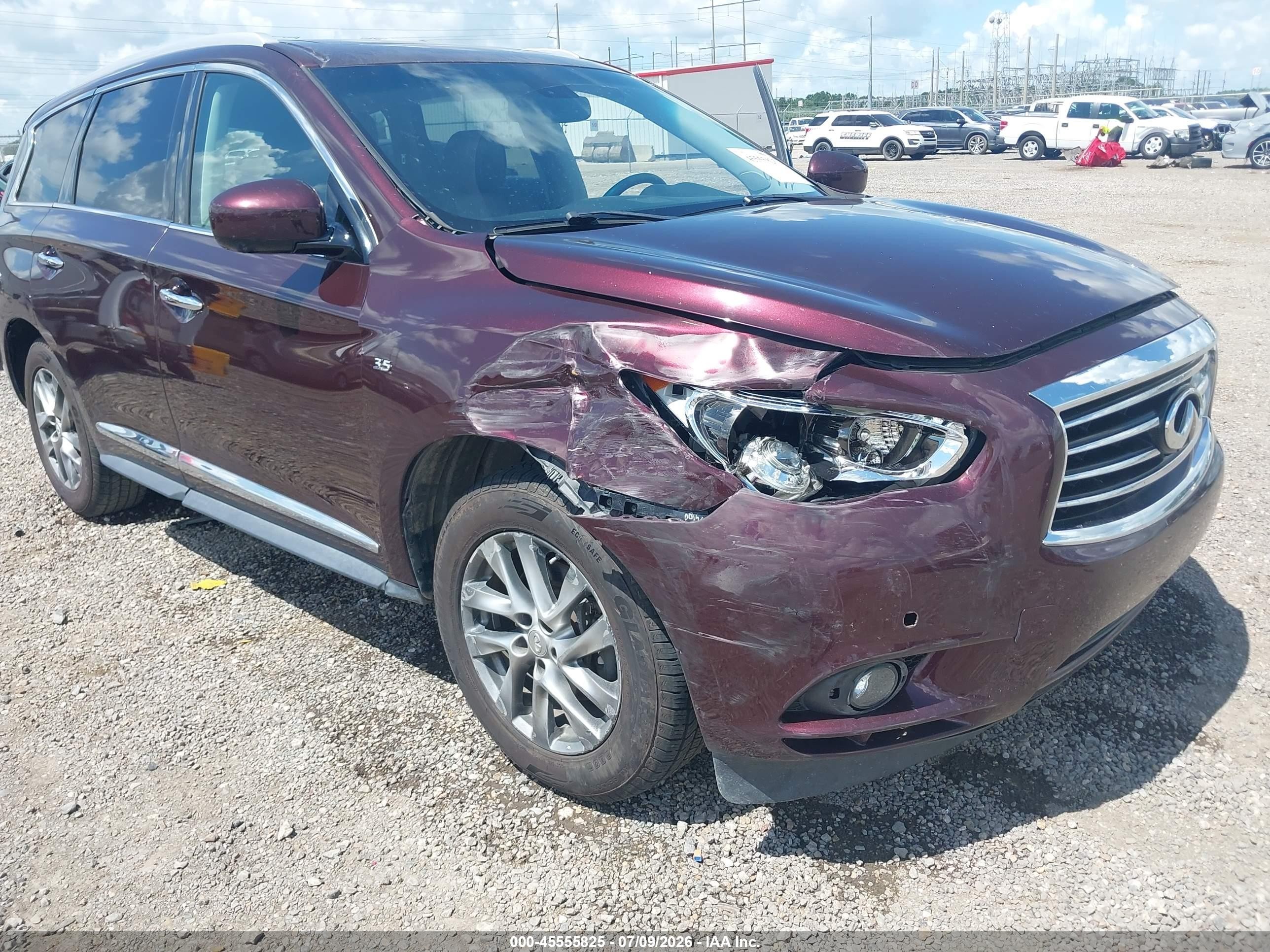 2014 Infiniti Qx60   Purple vin: 5N1AL0MN7EC554459