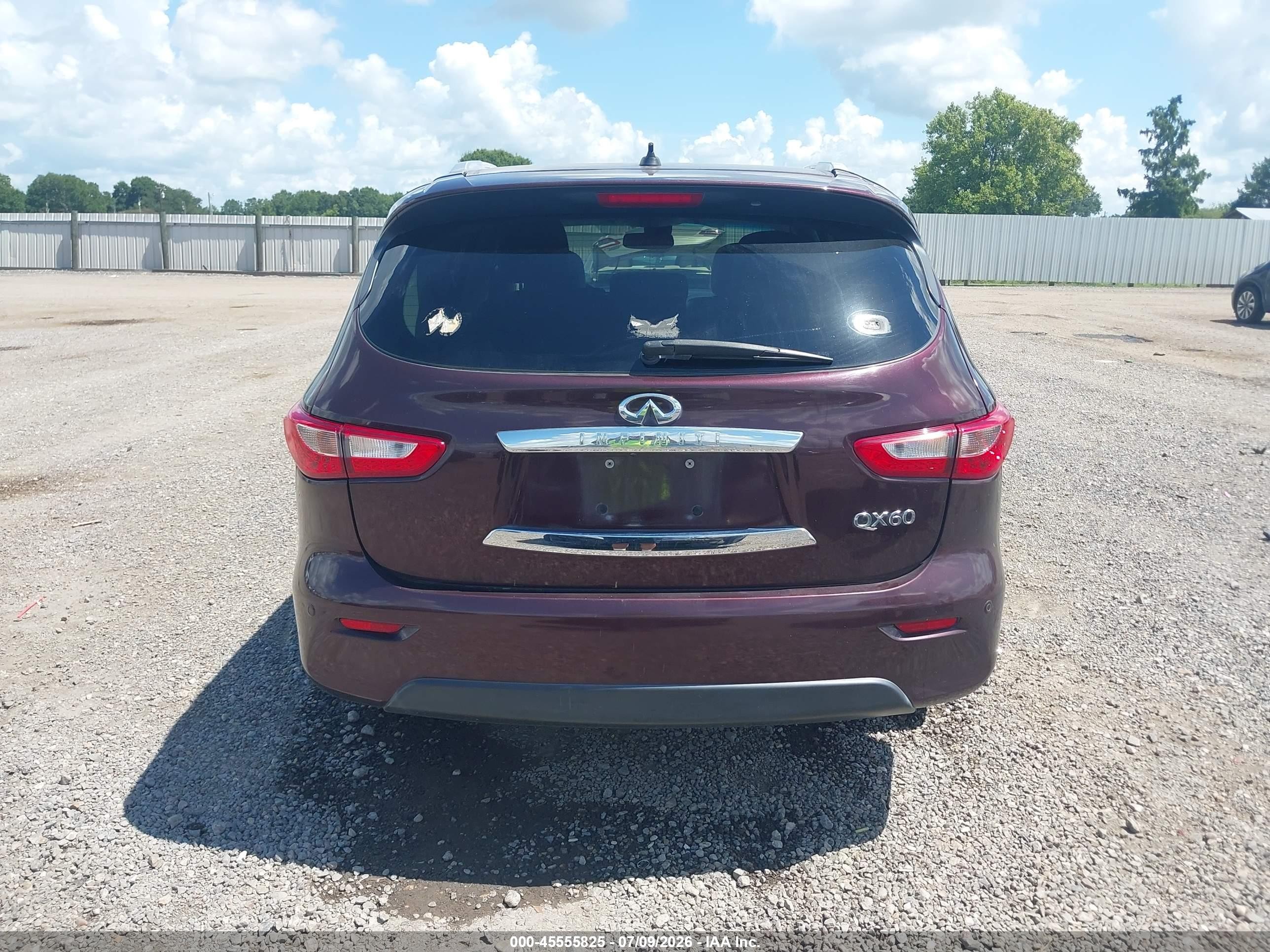 2014 Infiniti Qx60   Purple vin: 5N1AL0MN7EC554459