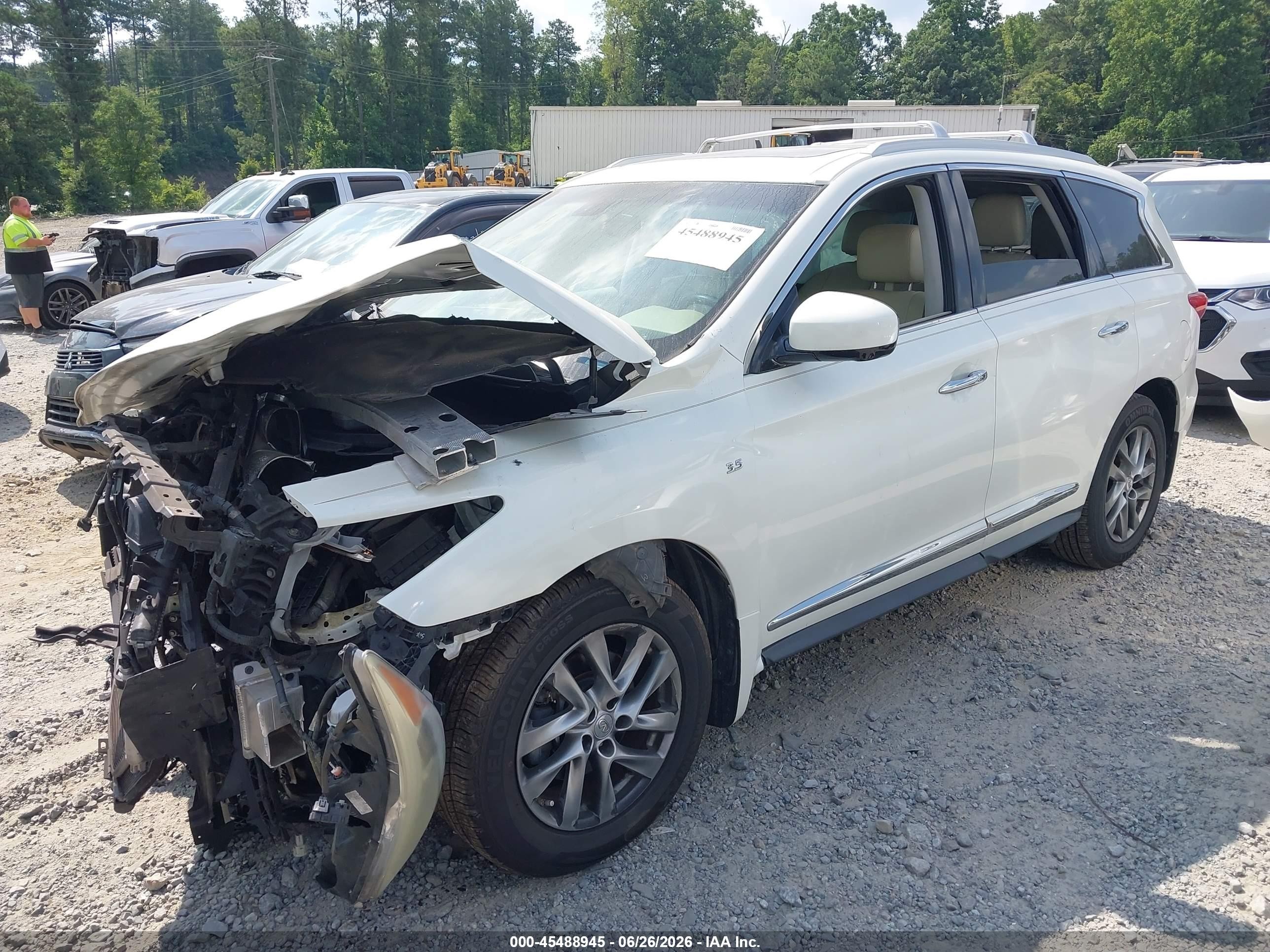 2015 Infiniti Qx60   White vin: 5N1AL0MN7FC520300