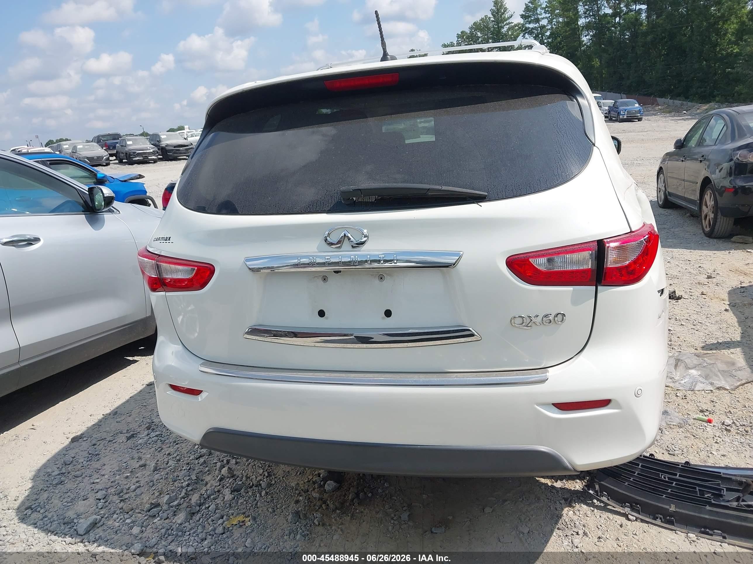 2015 Infiniti Qx60   White vin: 5N1AL0MN7FC520300