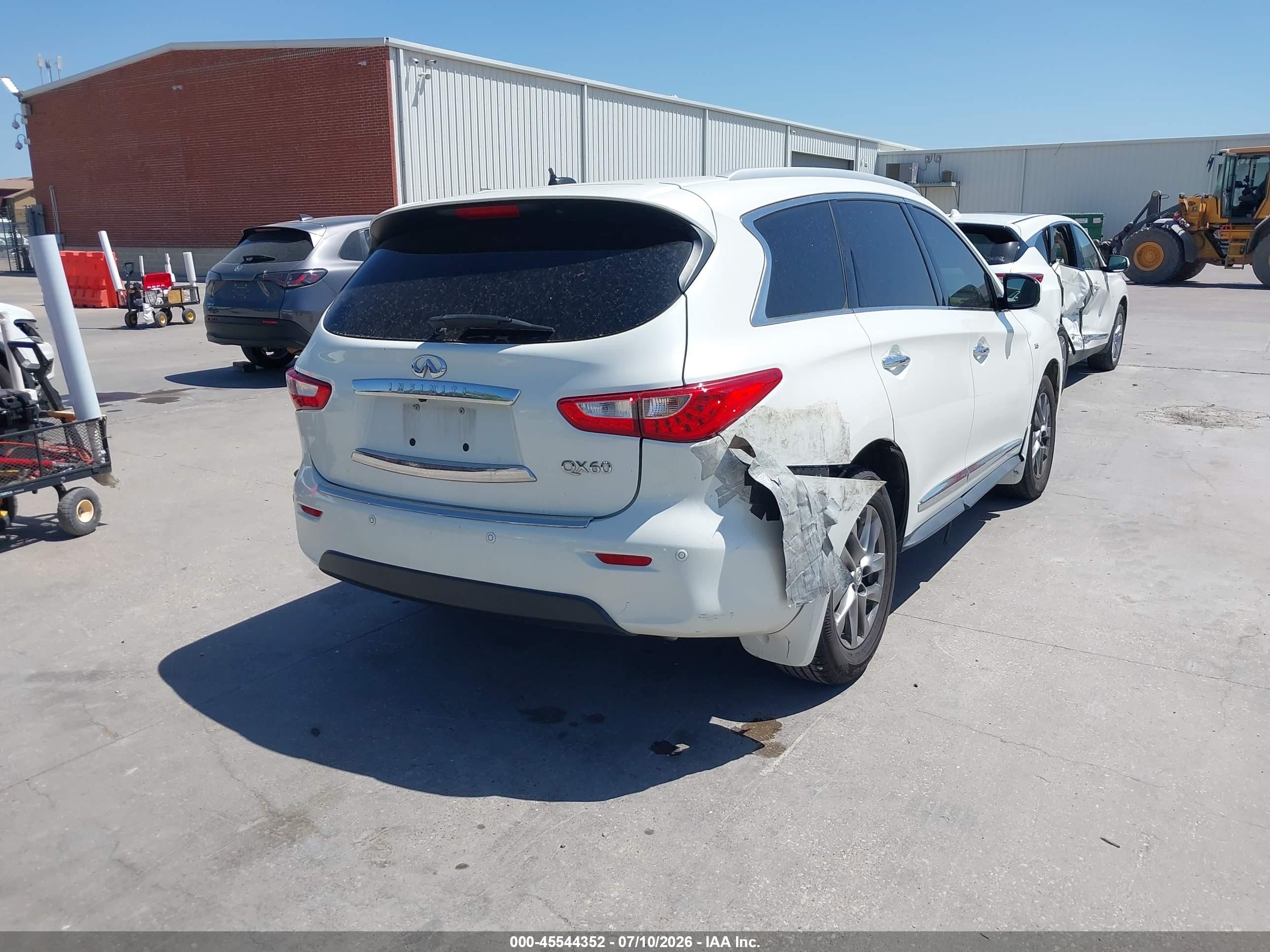 2015 Infiniti Qx60   White vin: 5N1AL0MN7FC529112