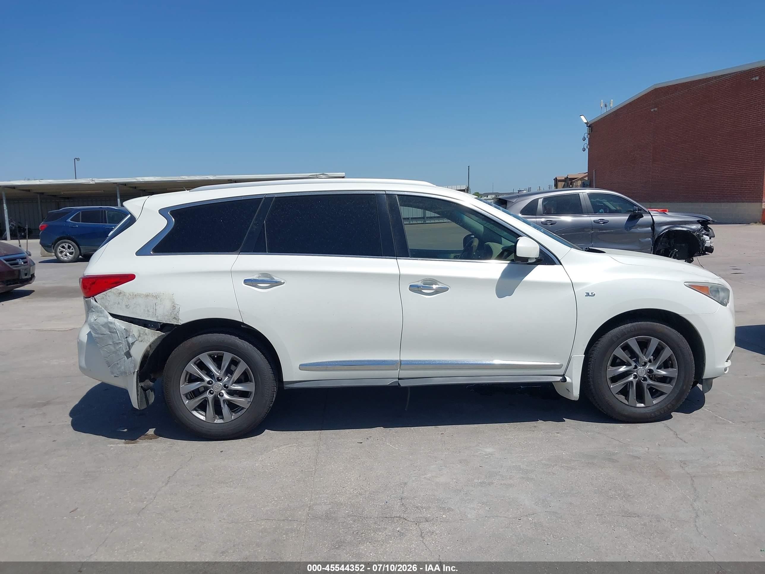 2015 Infiniti Qx60   White vin: 5N1AL0MN7FC529112
