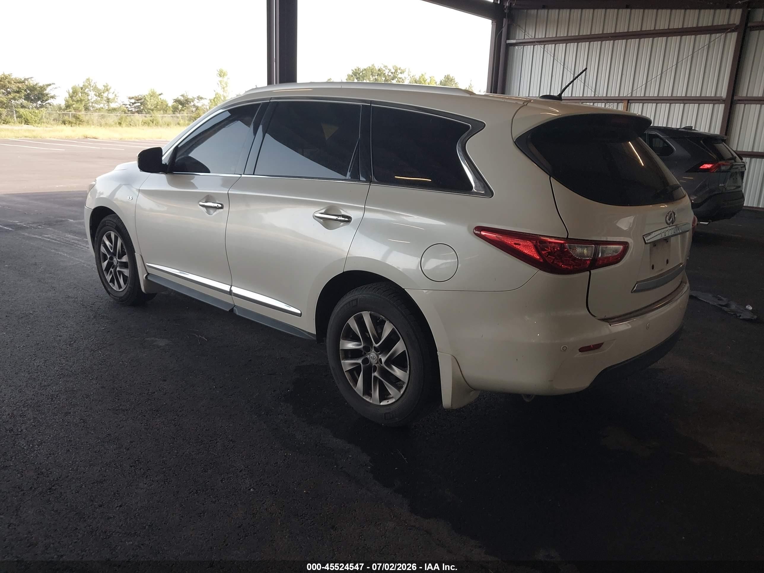 2015 Infiniti Qx60   White vin: 5N1AL0MN7FC557573