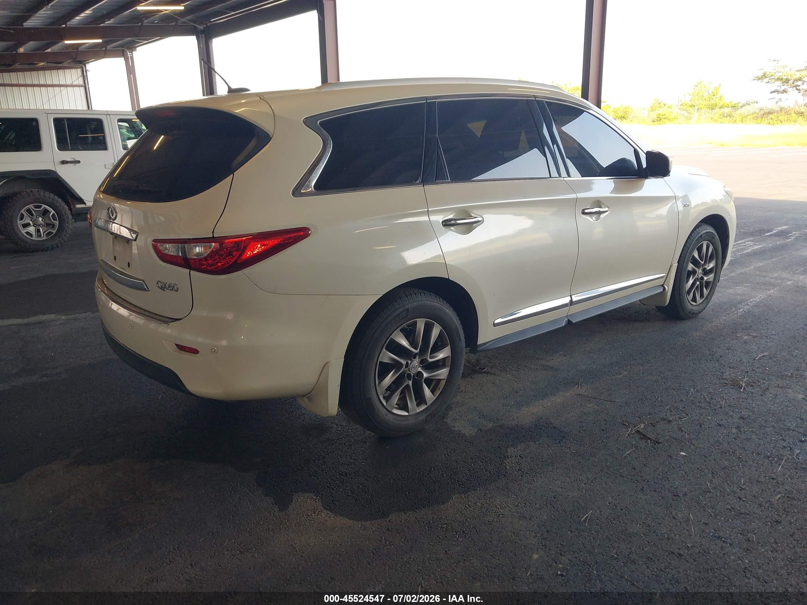 2015 Infiniti Qx60   White vin: 5N1AL0MN7FC557573