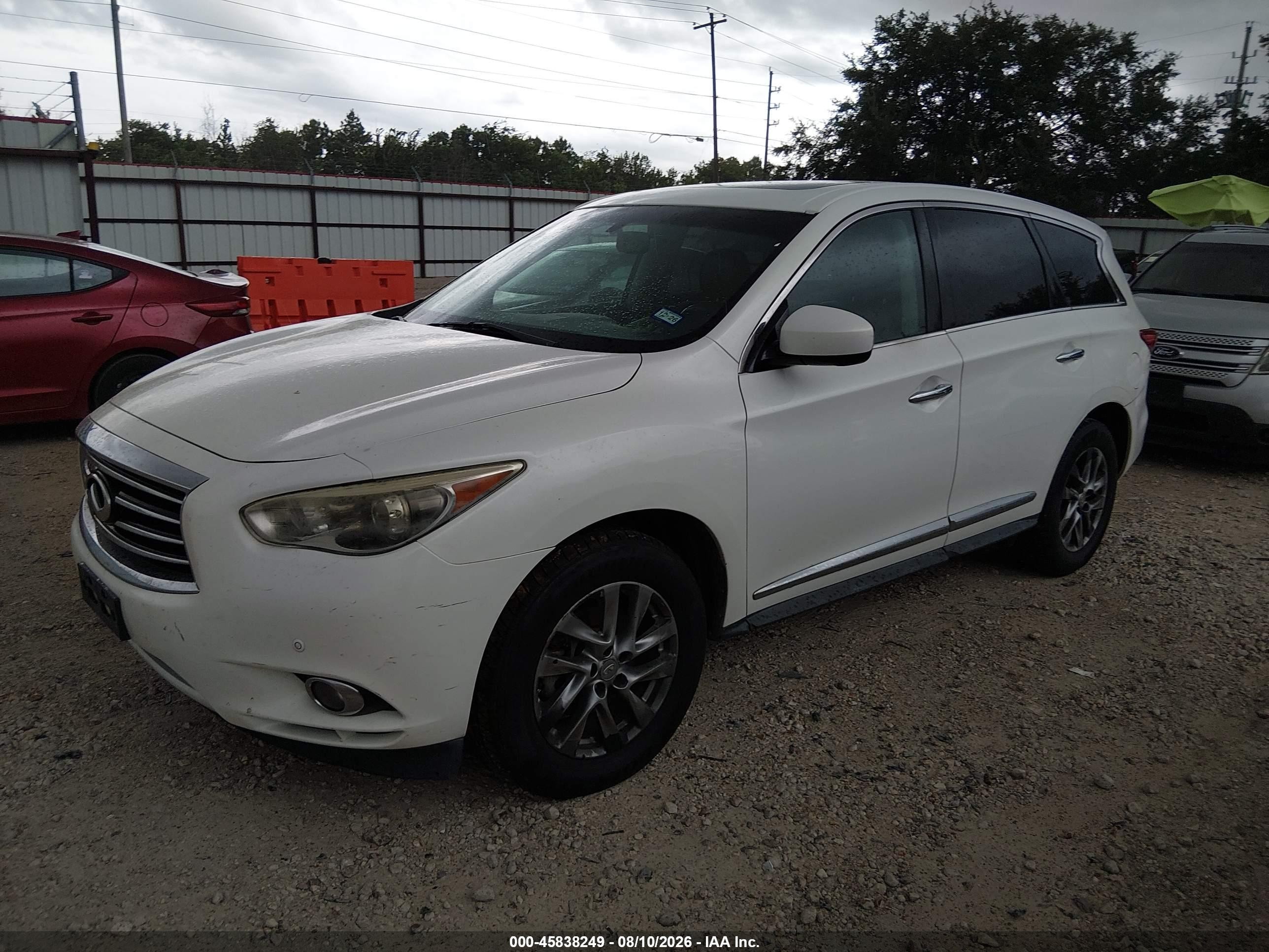 2013 Infiniti Jx35   White vin: 5N1AL0MN8DC322841