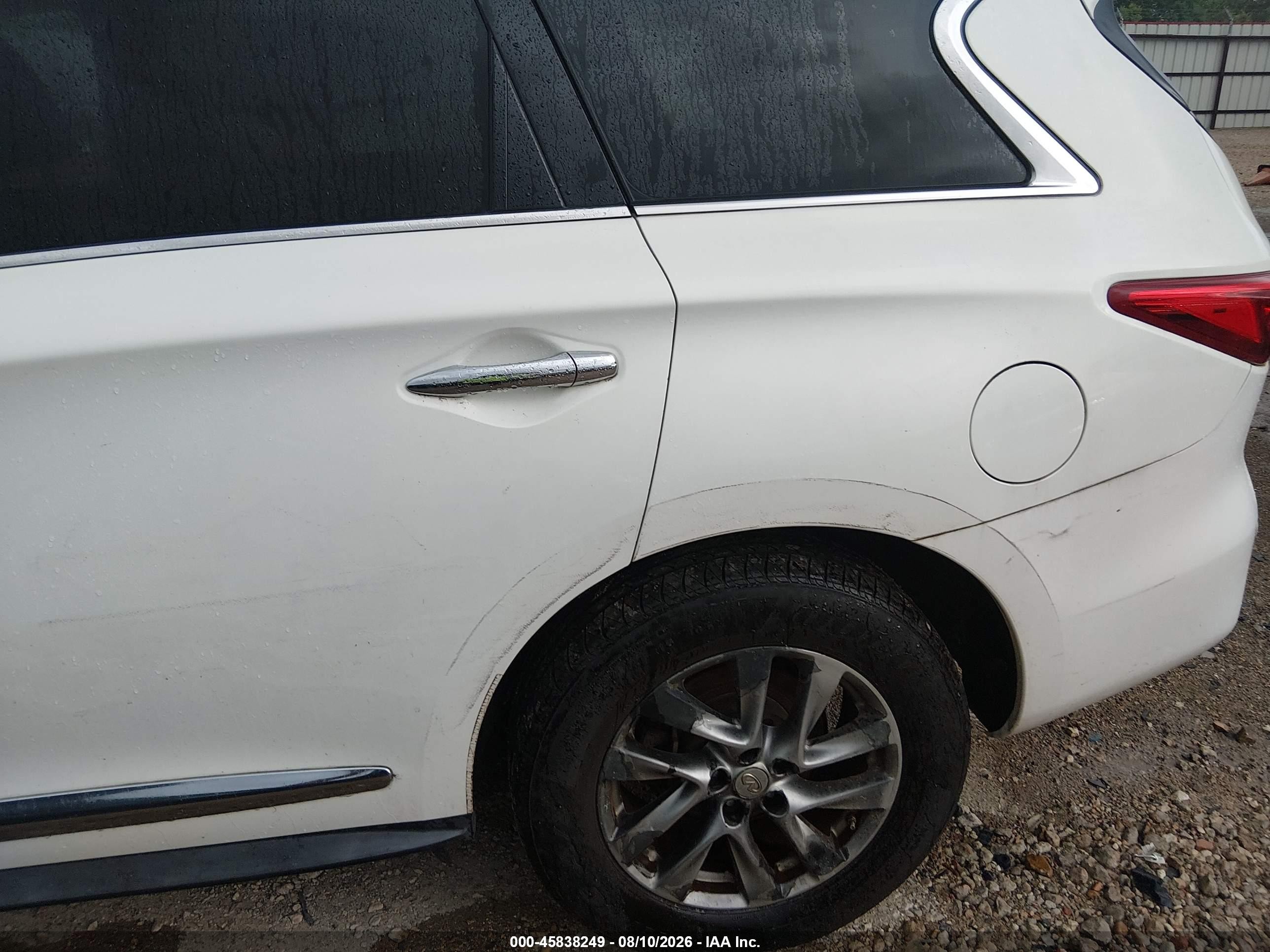 2013 Infiniti Jx35   White vin: 5N1AL0MN8DC322841
