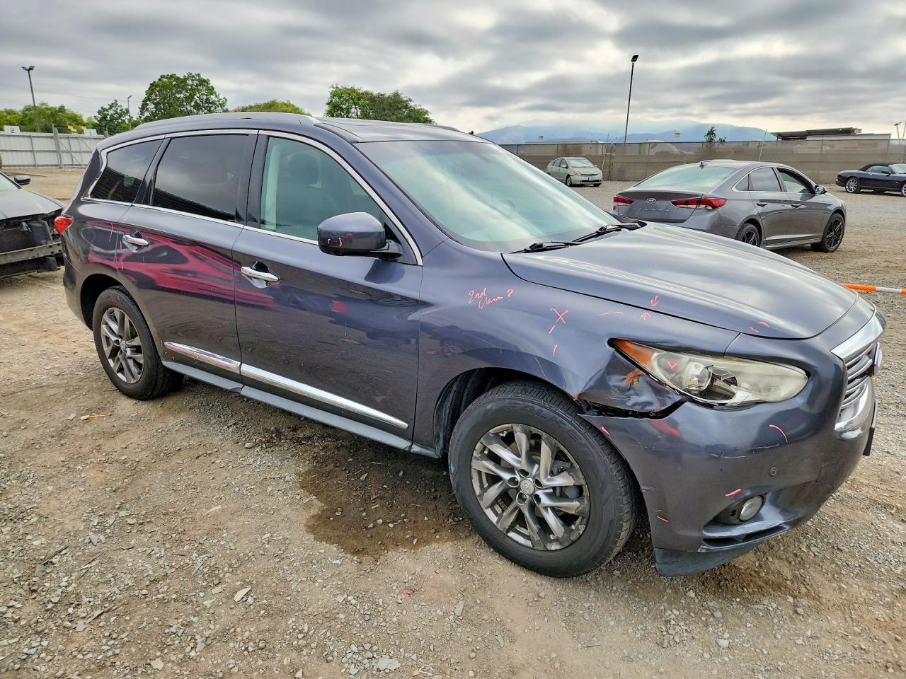 2013 Infiniti Jx35 Base Gray vin: 5N1AL0MN8DC329532
