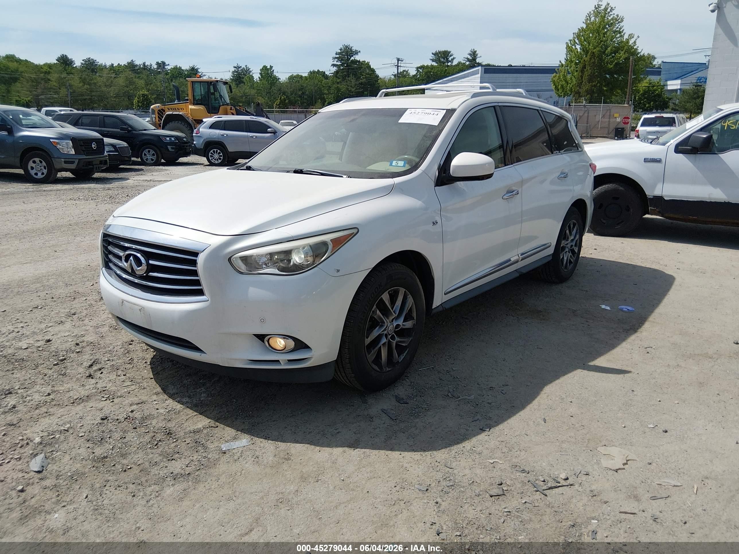 2014 Infiniti Qx60   White vin: 5N1AL0MN8EC525858