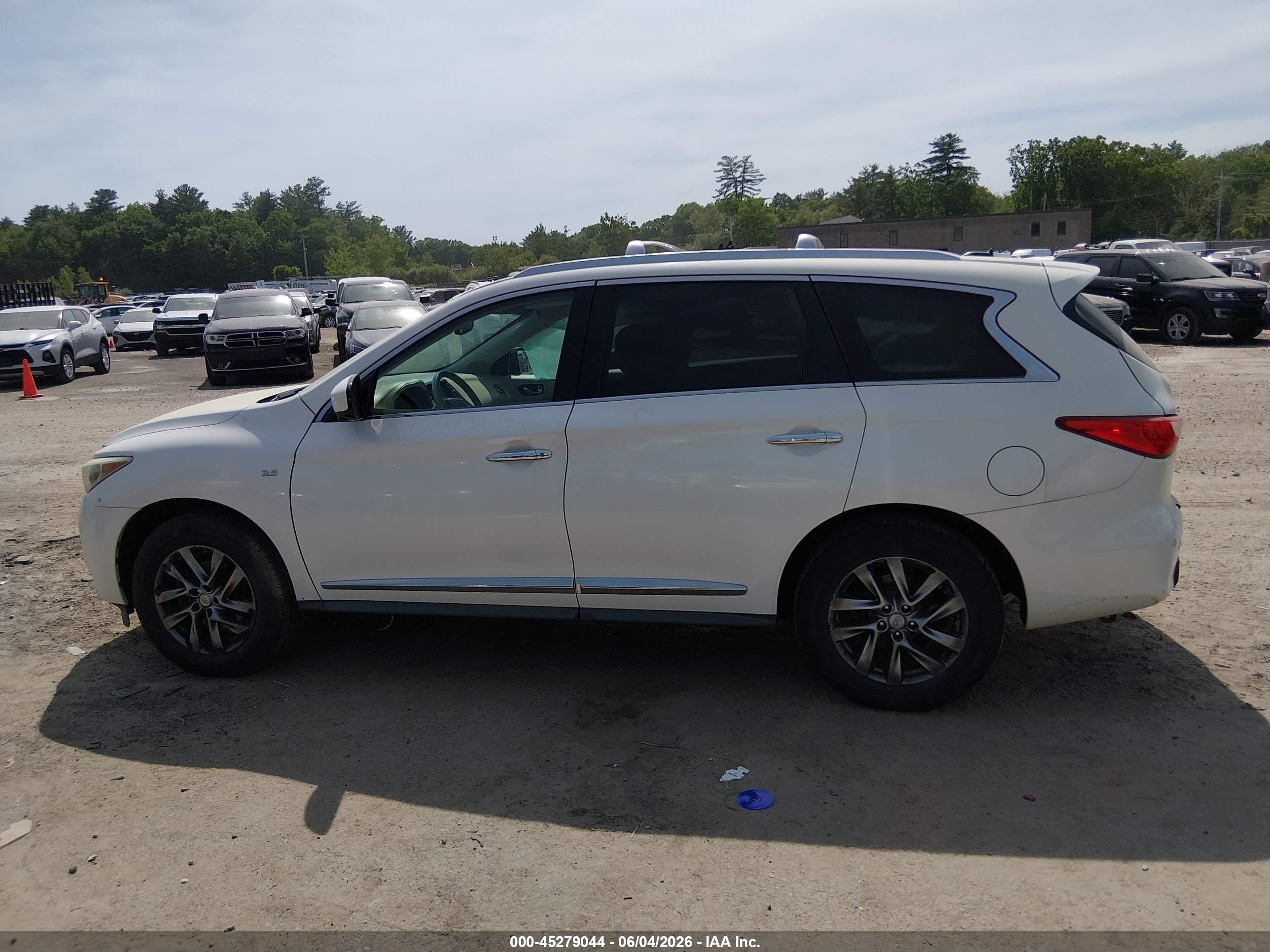 2014 Infiniti Qx60   White vin: 5N1AL0MN8EC525858