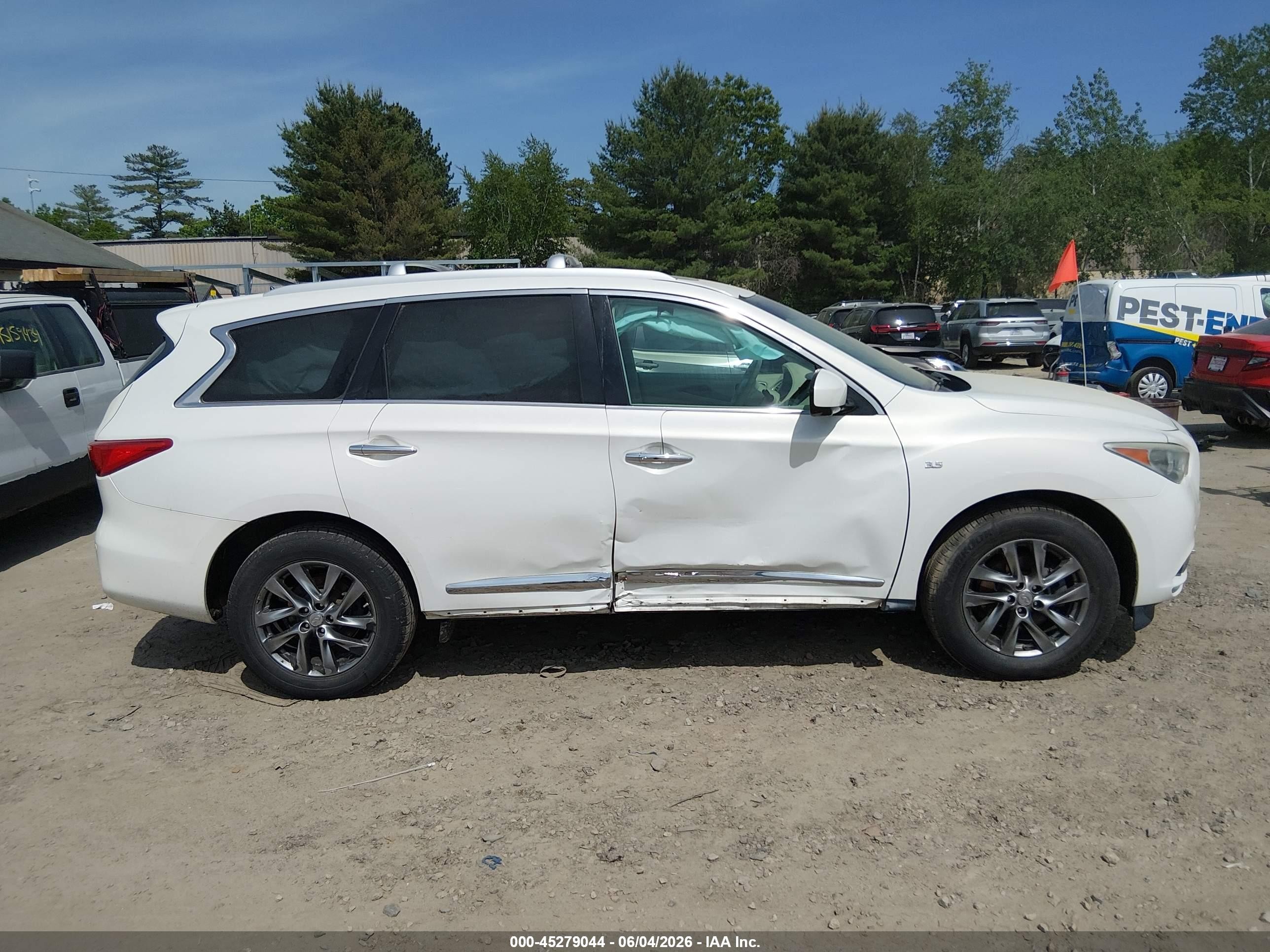 2014 Infiniti Qx60   White vin: 5N1AL0MN8EC525858