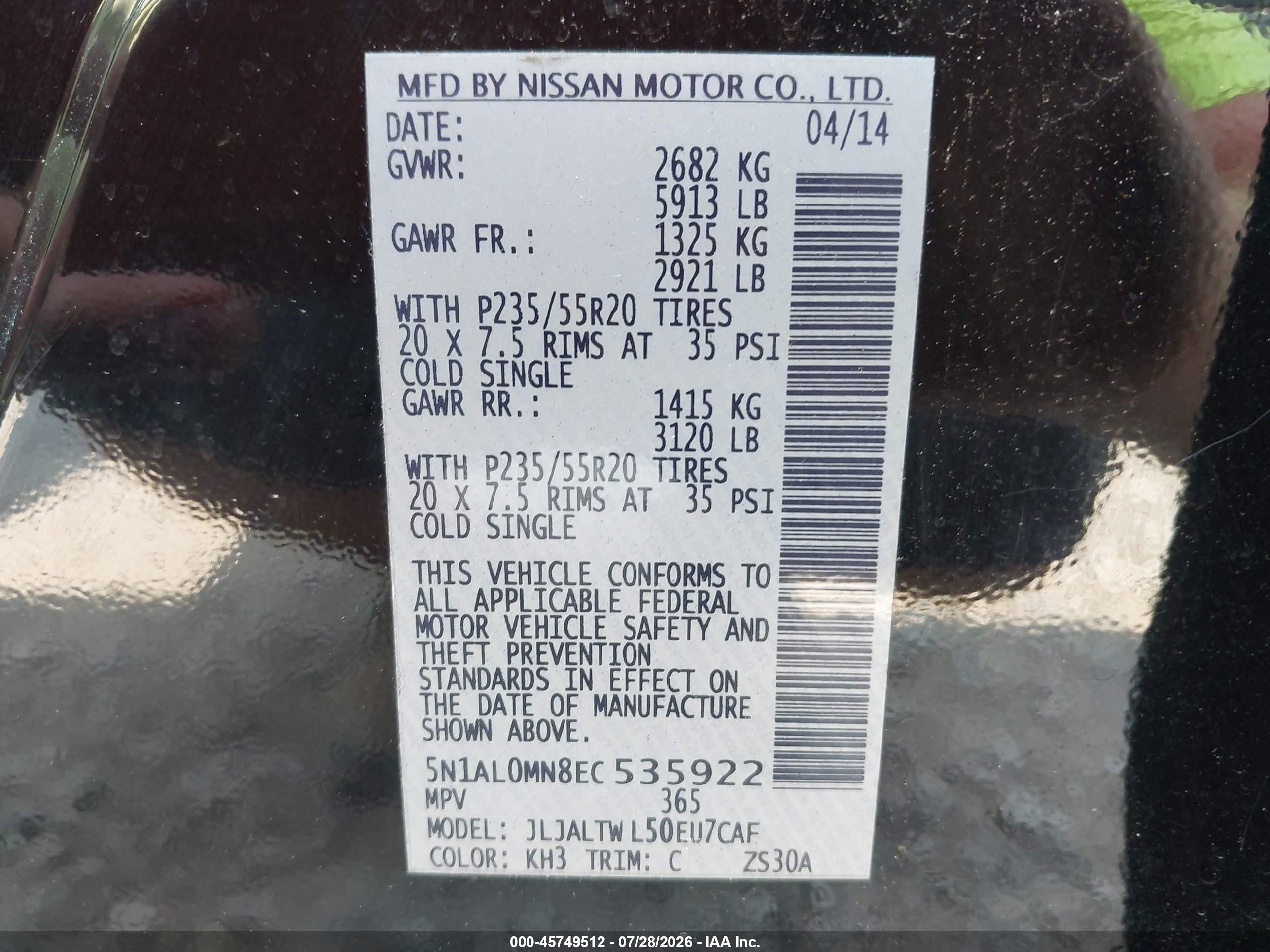 2014 Infiniti Qx60   Черный vin: 5N1AL0MN8EC535922