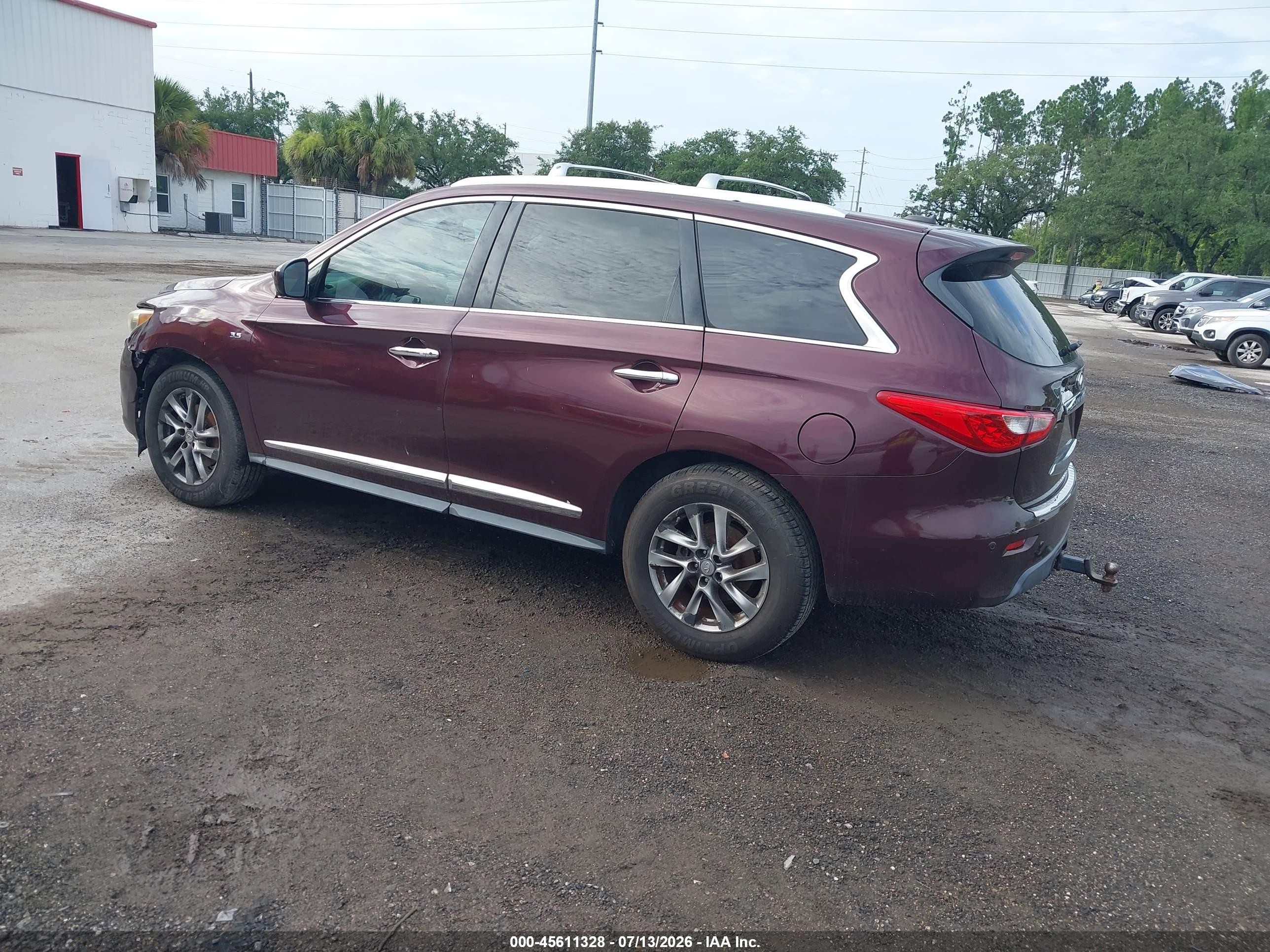 2014 Infiniti Qx60   Burgundy vin: 5N1AL0MN8EC542501