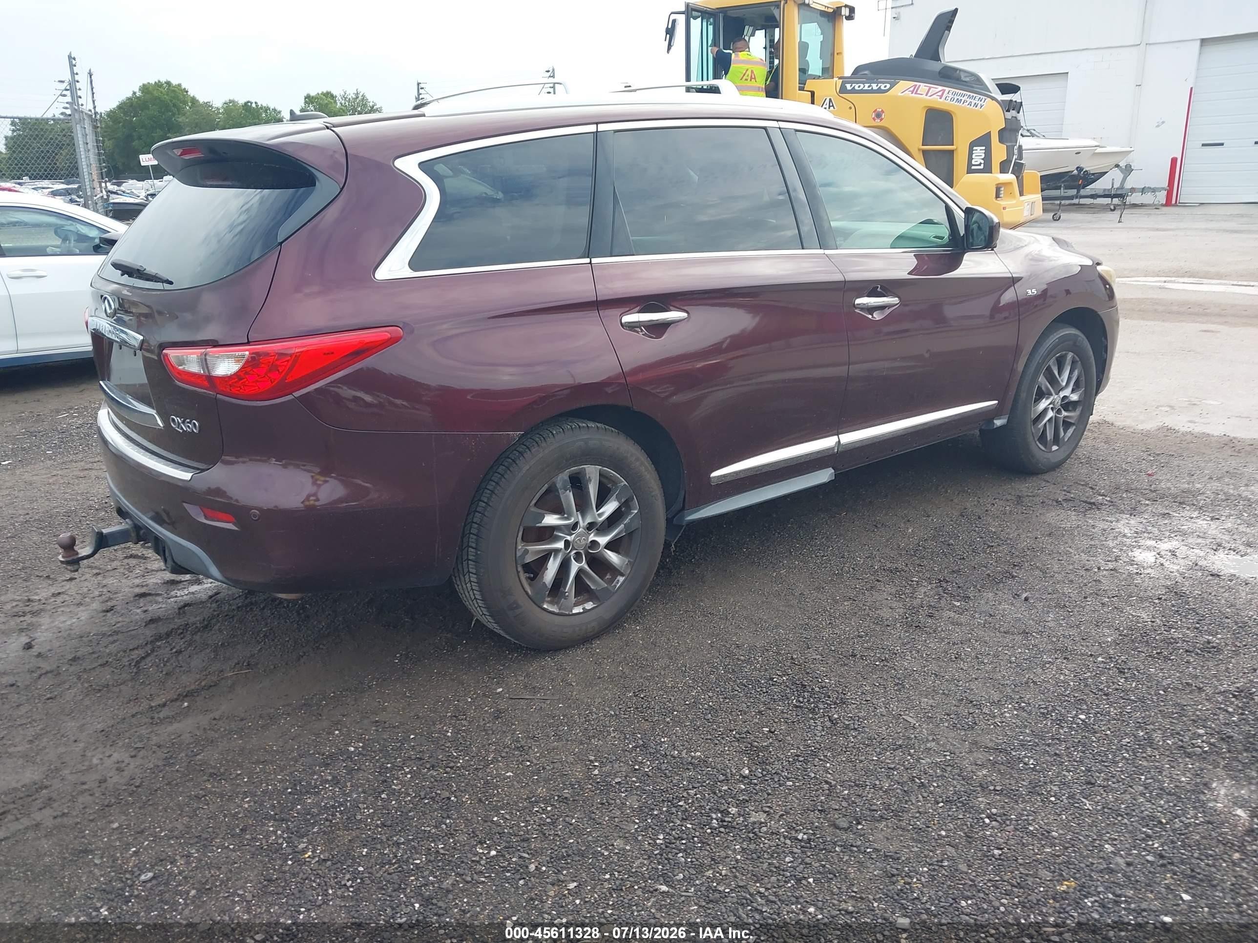 2014 Infiniti Qx60   Burgundy vin: 5N1AL0MN8EC542501