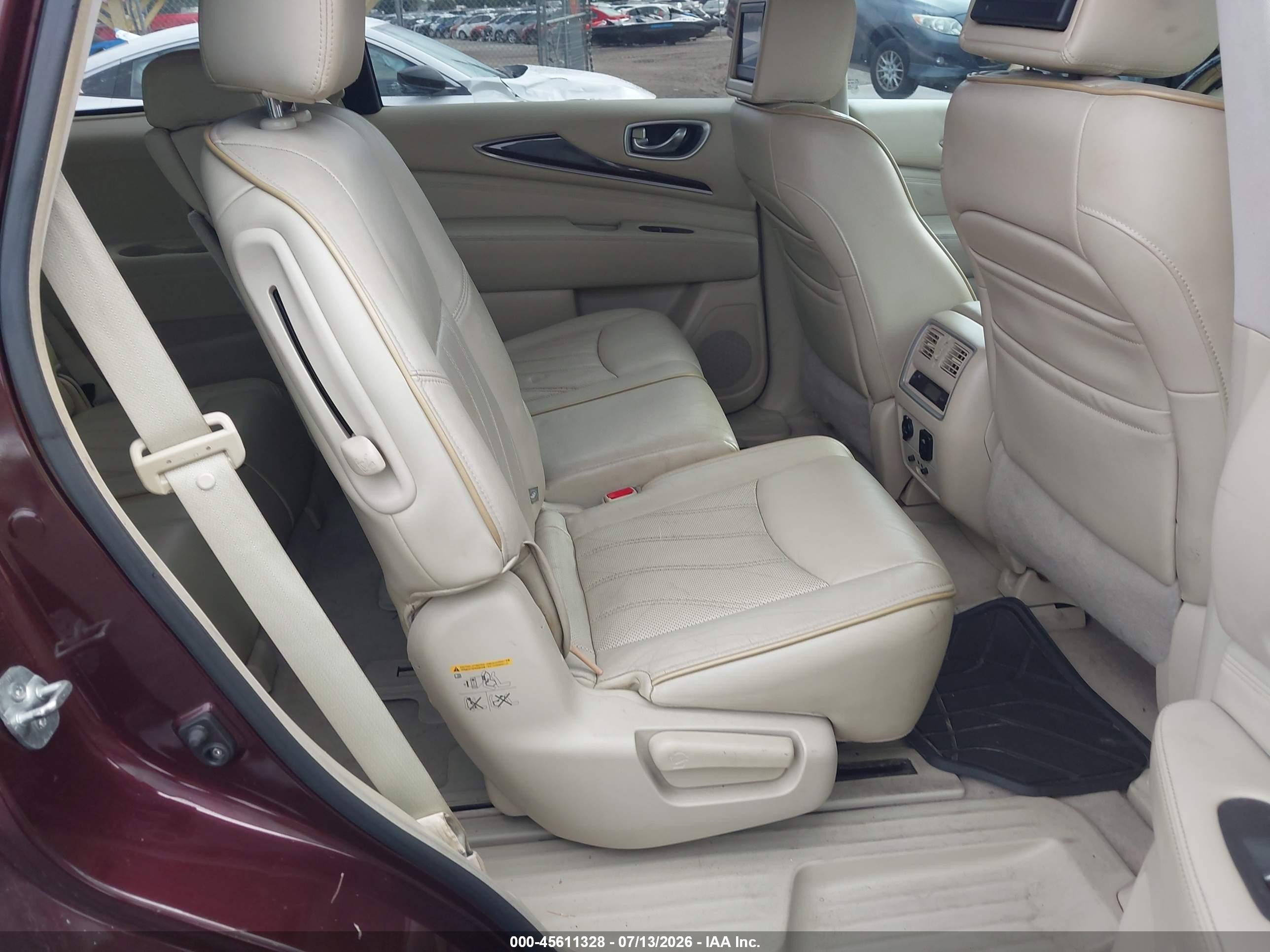 2014 Infiniti Qx60   Burgundy vin: 5N1AL0MN8EC542501