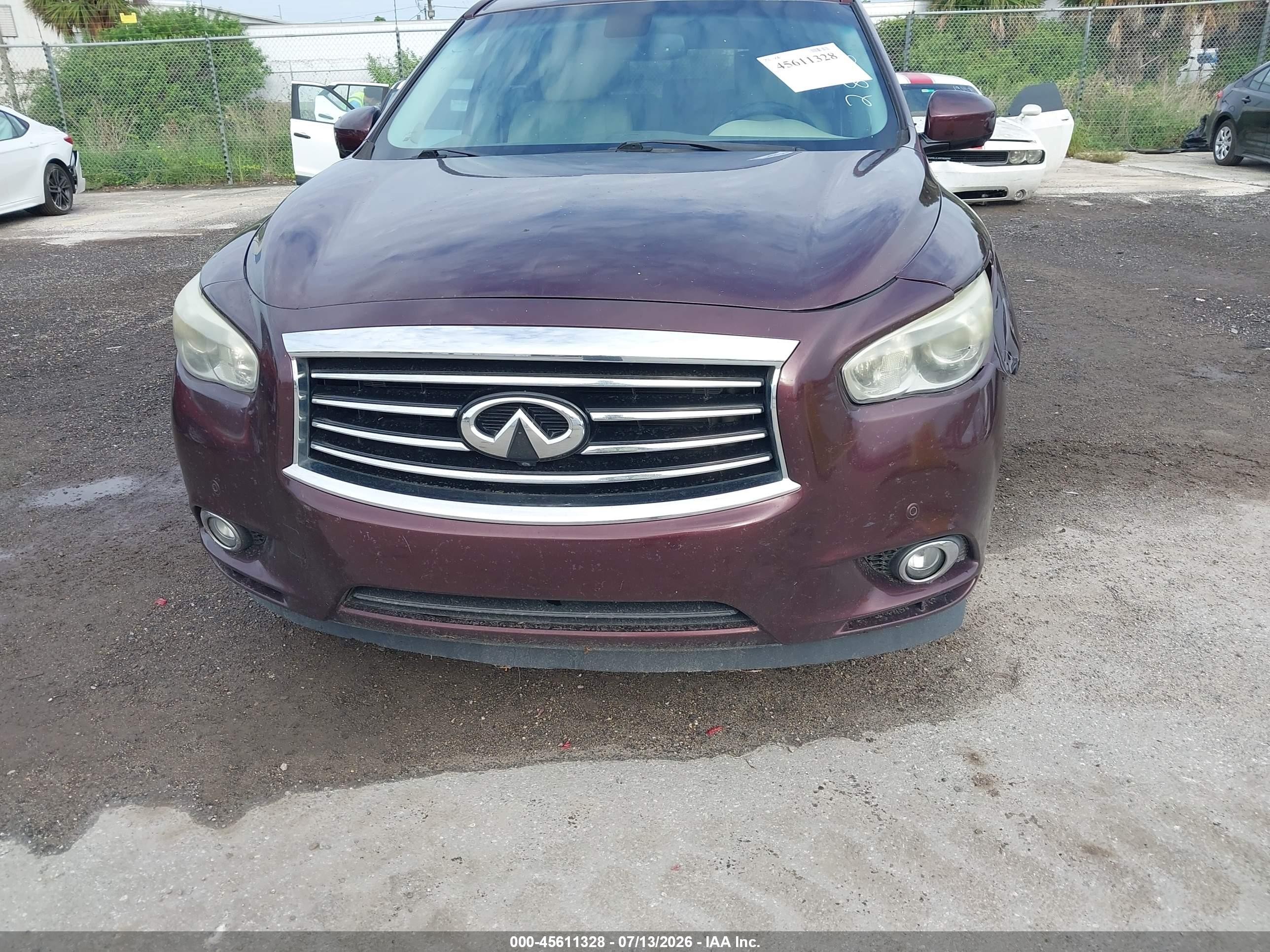 2014 Infiniti Qx60   Burgundy vin: 5N1AL0MN8EC542501