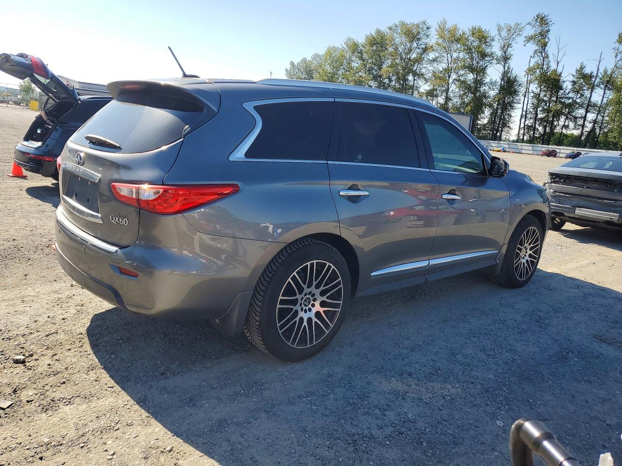 2015 Infiniti Qx60 Base Charcoal vin: 5N1AL0MN8FC532259