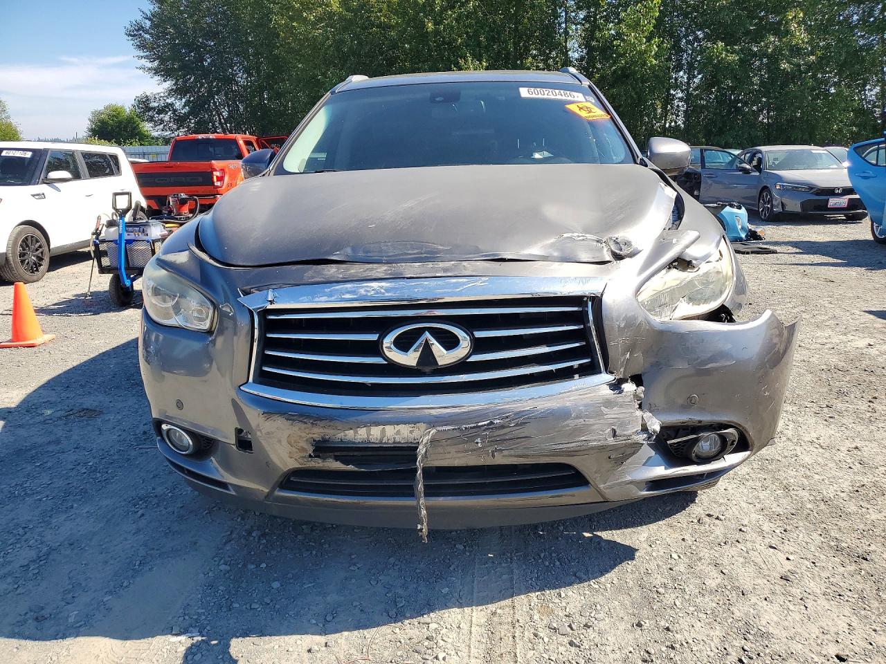 2015 Infiniti Qx60 Base Charcoal vin: 5N1AL0MN8FC532259
