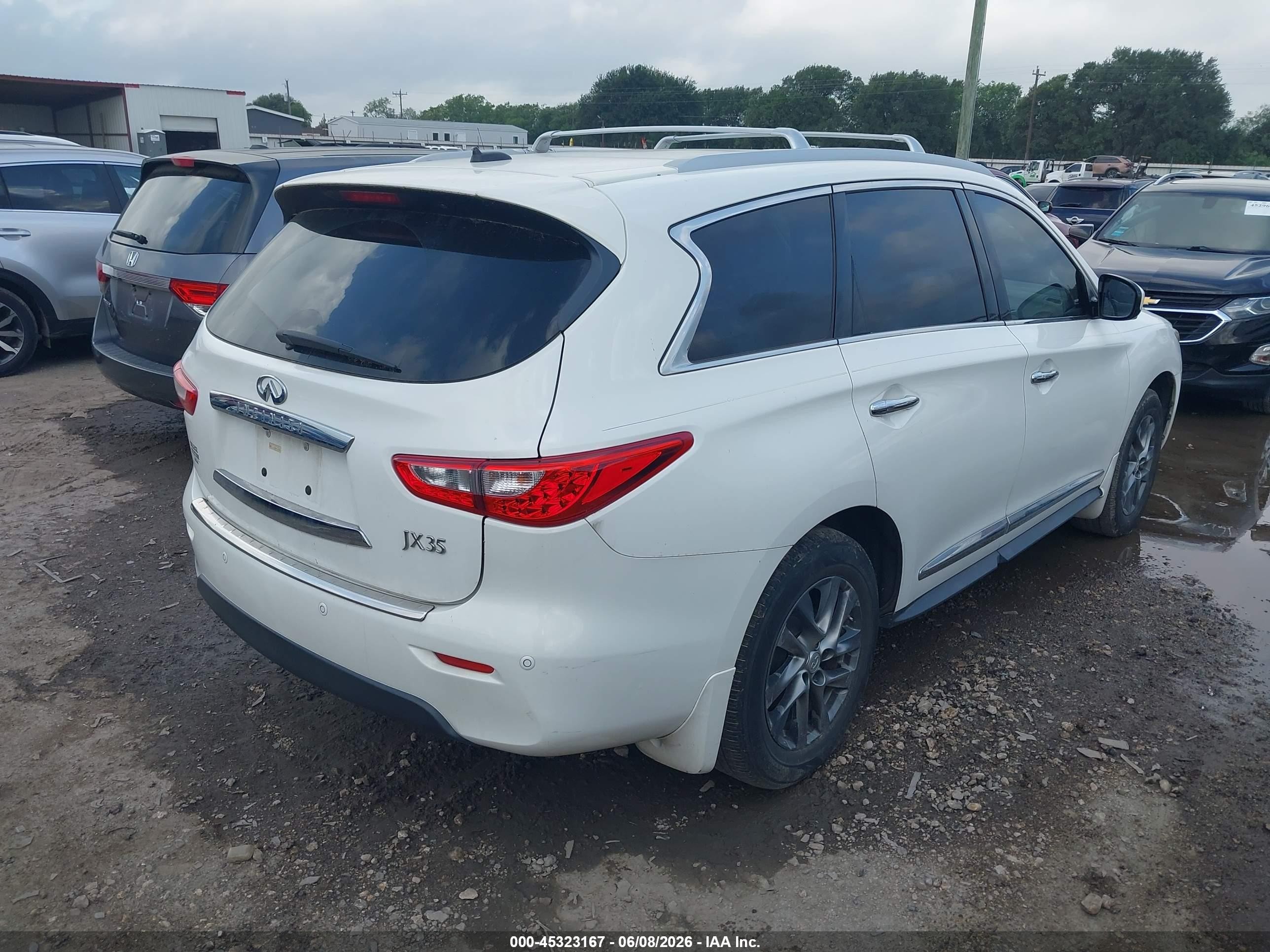 2013 Infiniti Jx35   White vin: 5N1AL0MN9DC351104