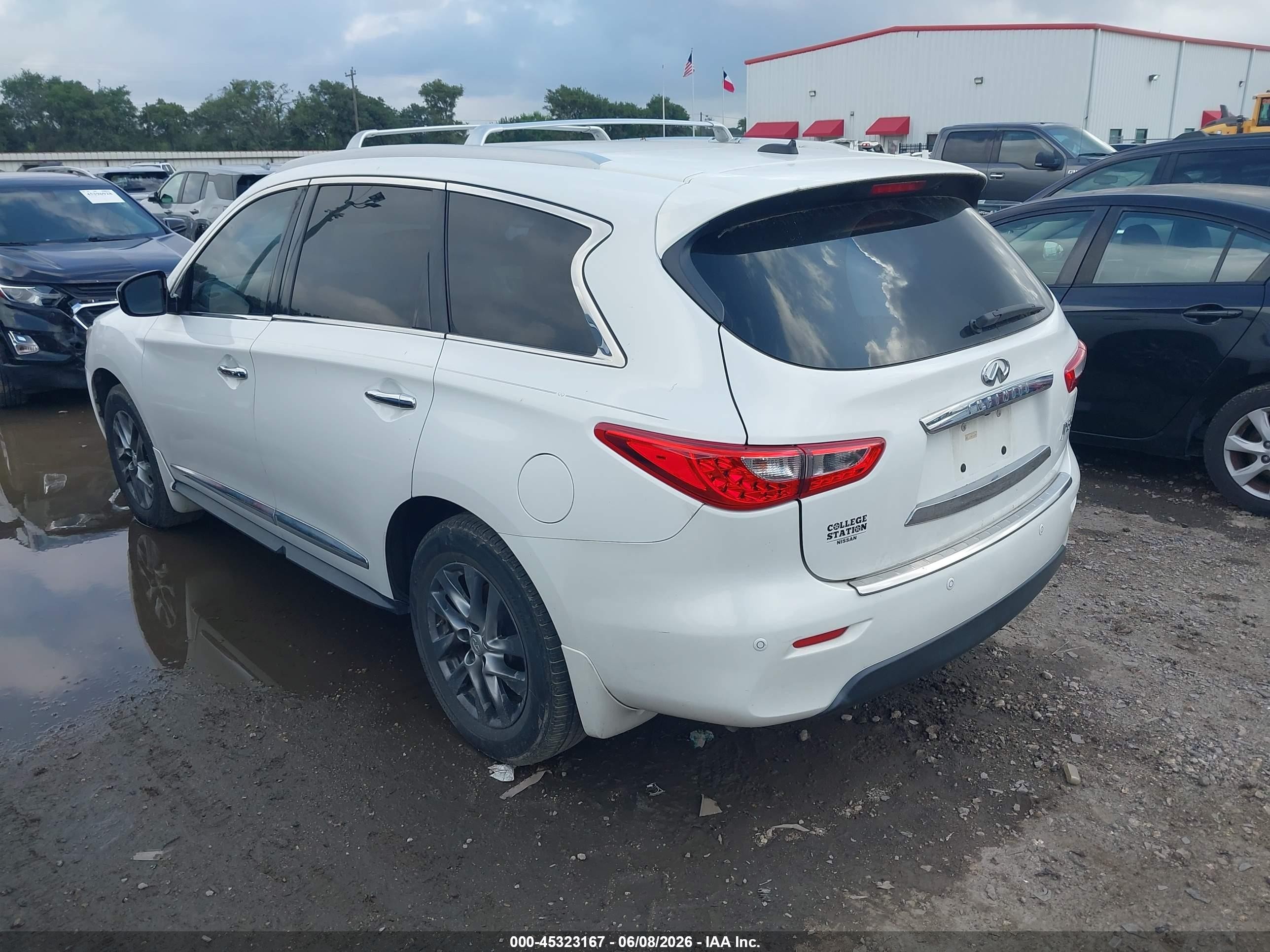 2013 Infiniti Jx35   White vin: 5N1AL0MN9DC351104
