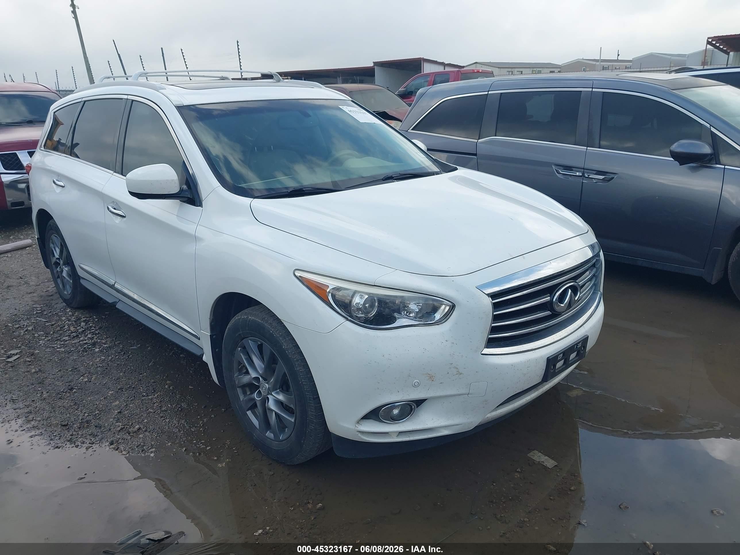 2013 Infiniti Jx35   White vin: 5N1AL0MN9DC351104