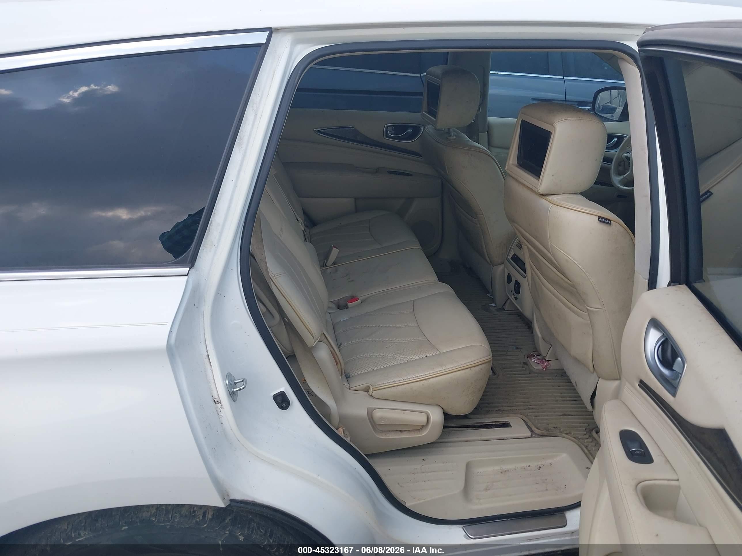 2013 Infiniti Jx35   White vin: 5N1AL0MN9DC351104