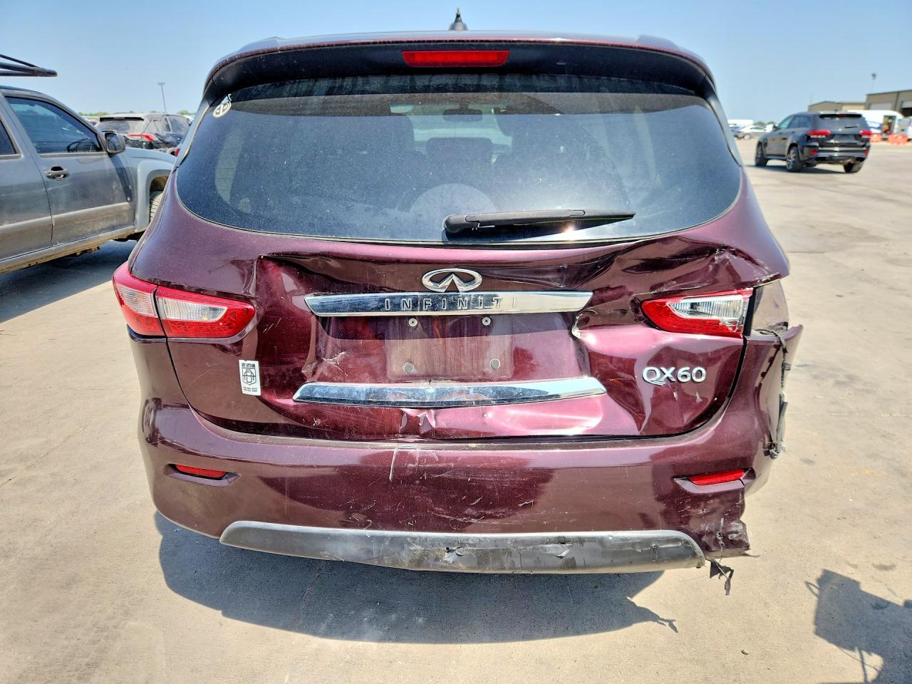 2014 Infiniti Qx60 Base Maroon vin: 5N1AL0MN9EC508714