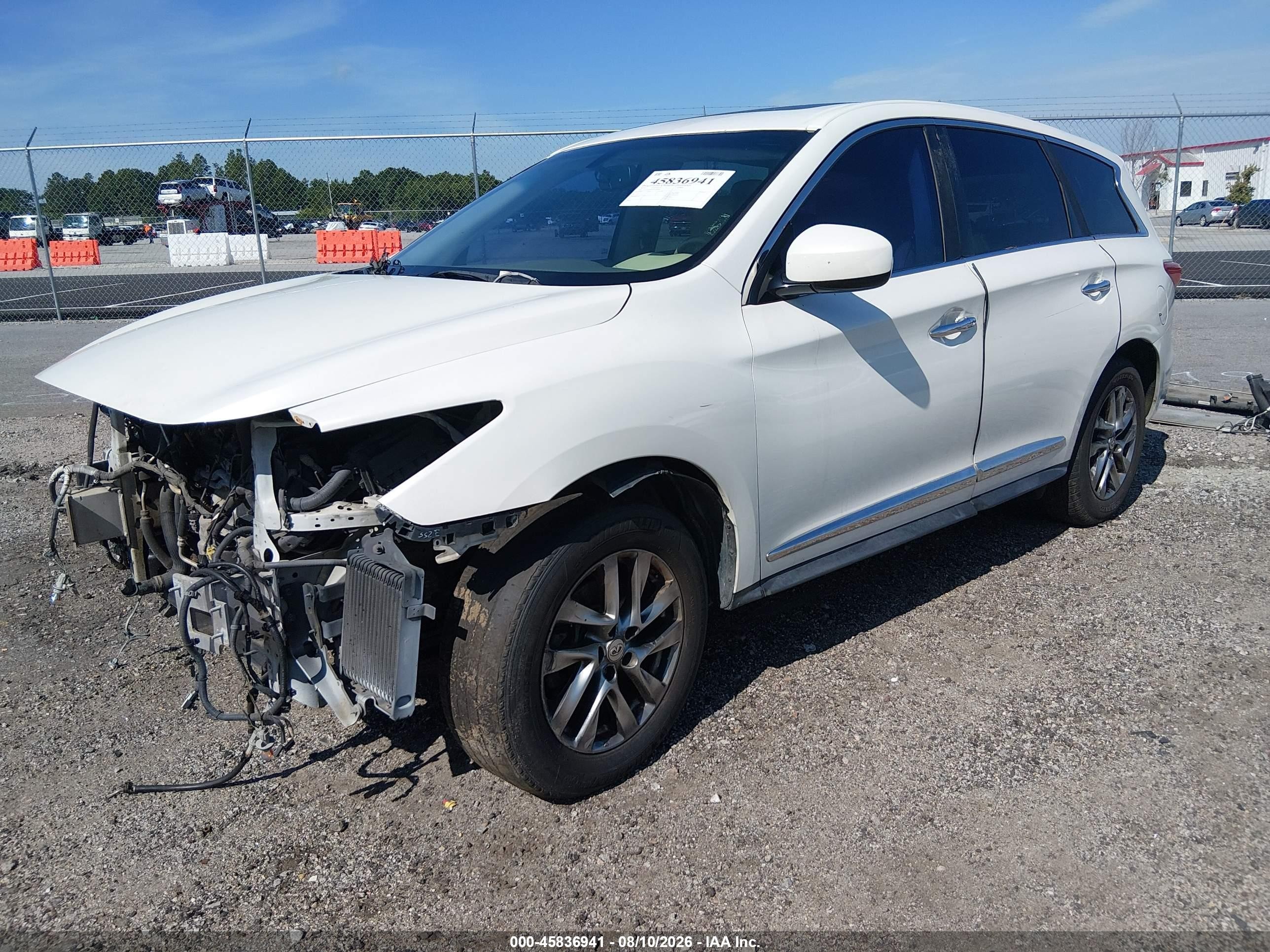 2014 Infiniti Qx60   White vin: 5N1AL0MN9EC509006