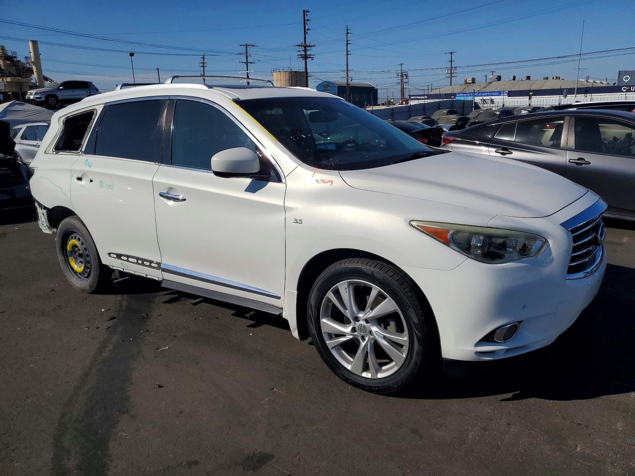 2014 Infiniti Qx60 Base White vin: 5N1AL0MN9EC523326