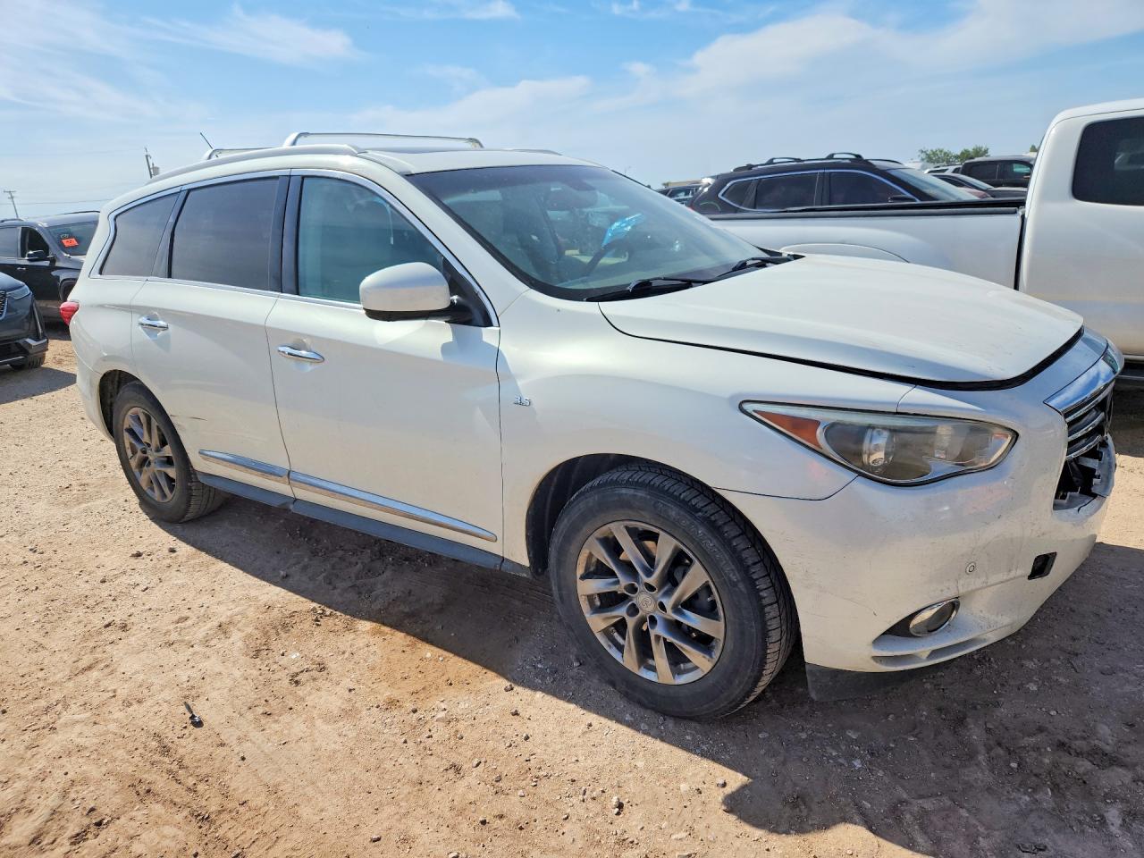 2014 Infiniti Qx60 Base White vin: 5N1AL0MN9EC540112