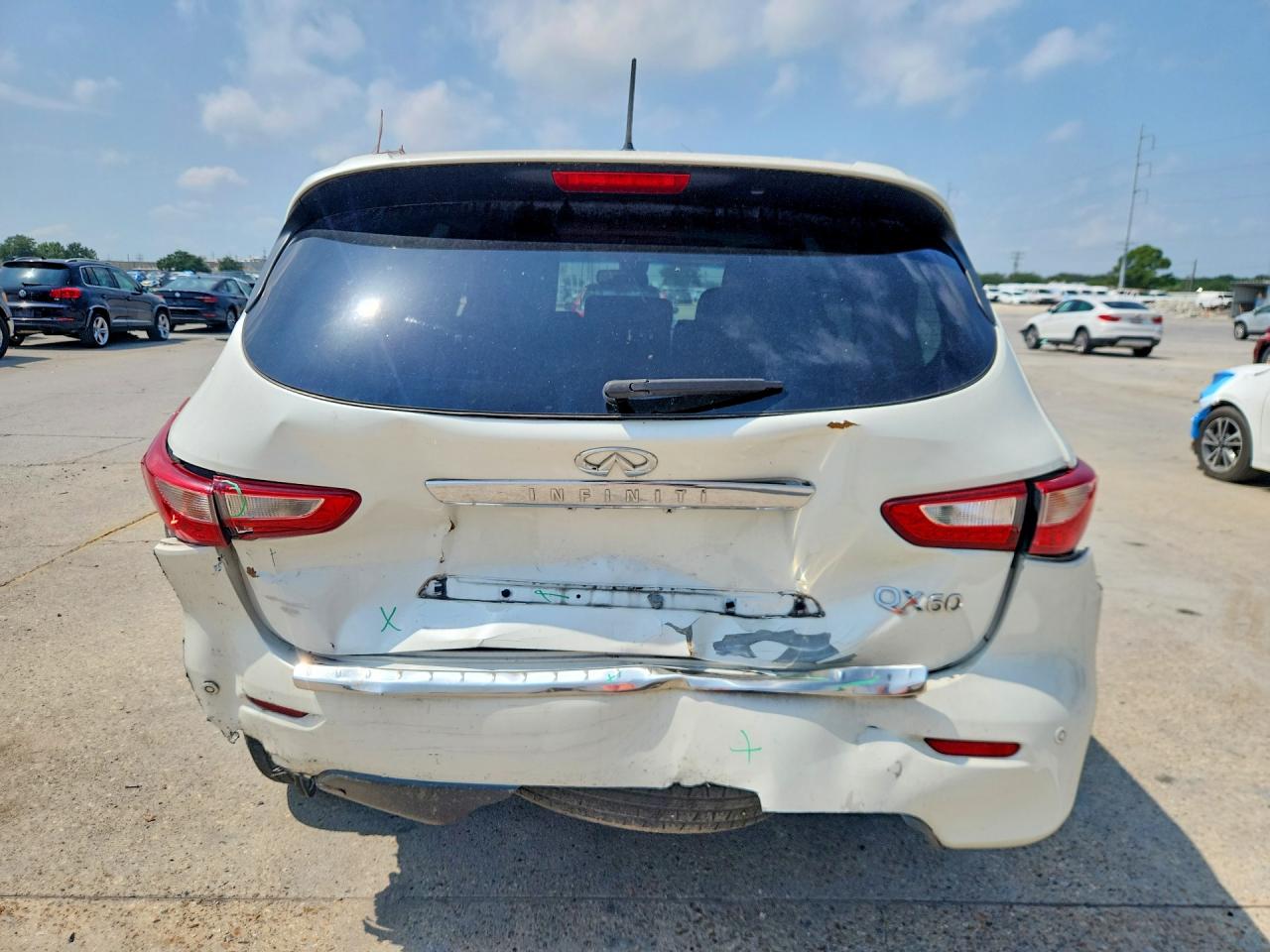 2015 Infiniti Qx60 Base White vin: 5N1AL0MN9FC515700