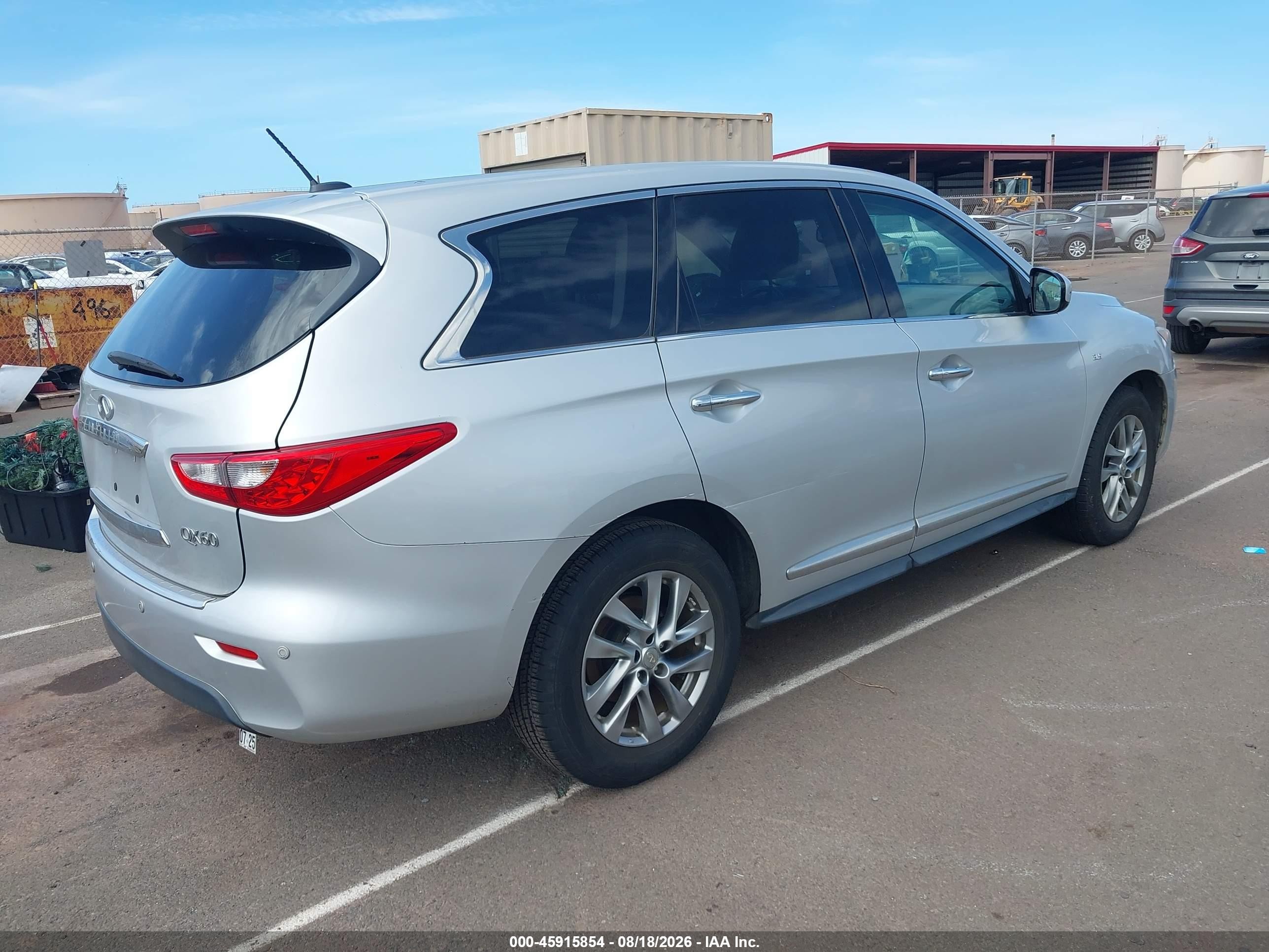 2015 Infiniti Qx60   Silver vin: 5N1AL0MN9FC535378