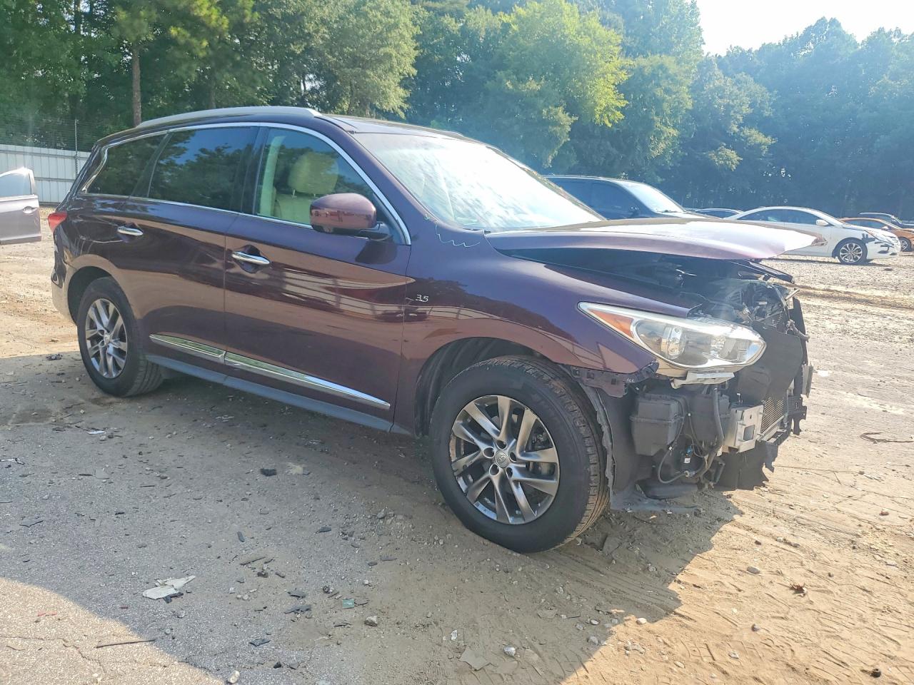 2015 Infiniti Qx60 Base Maroon vin: 5N1AL0MN9FC543979