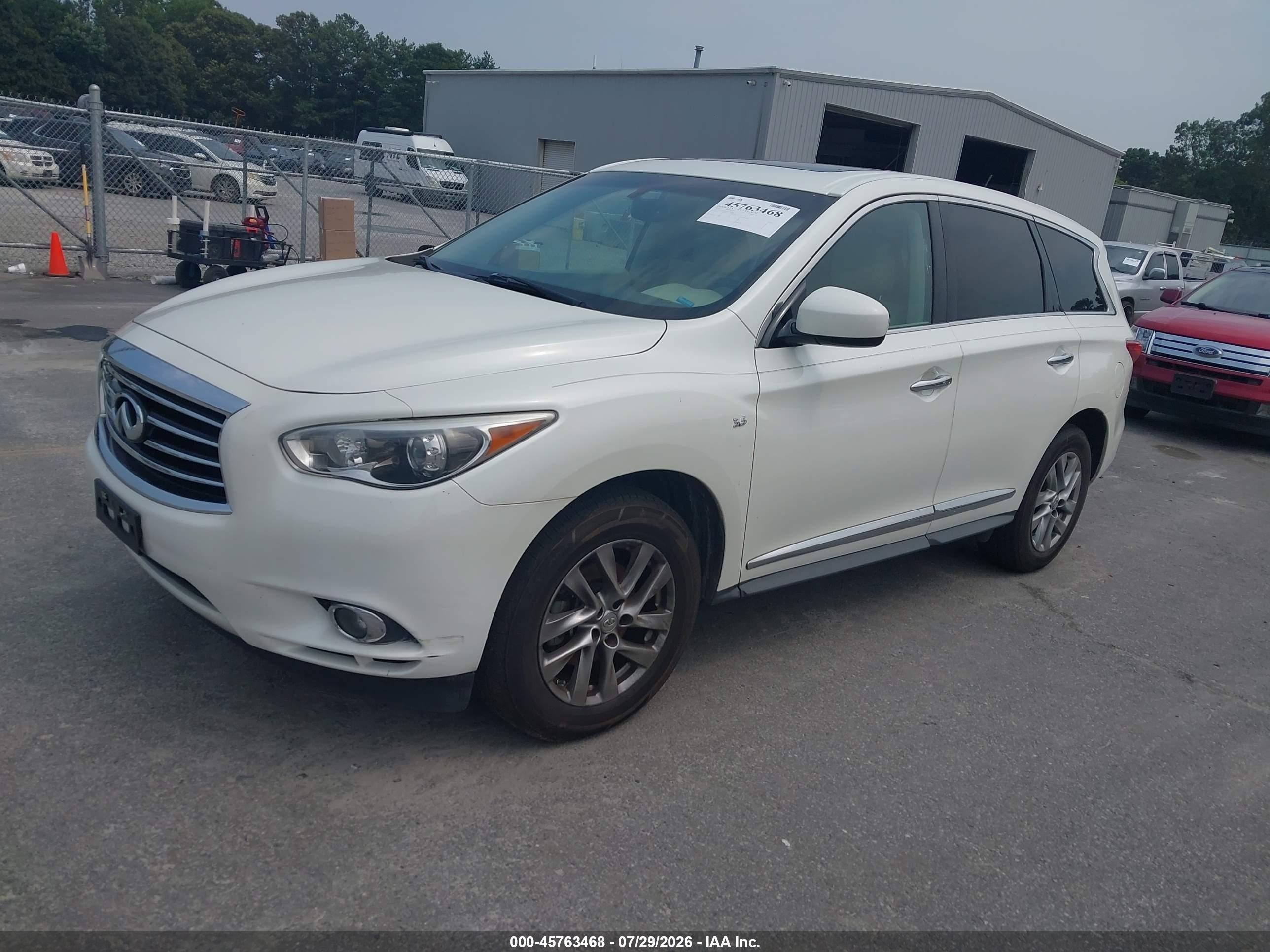 2015 Infiniti Qx60   White vin: 5N1AL0MN9FC544890