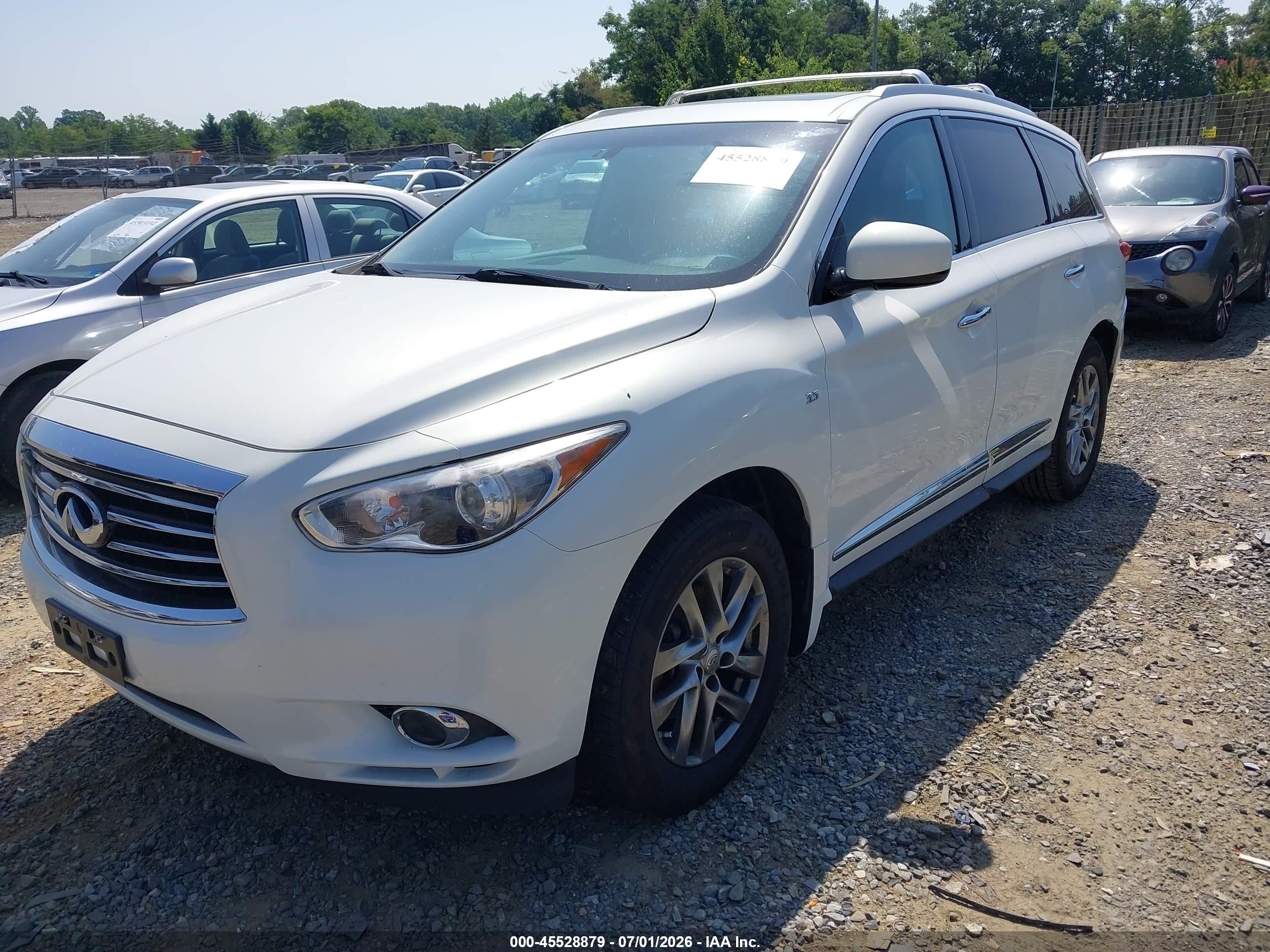 2014 Infiniti Qx60   White vin: 5N1AL0MNXEC500864