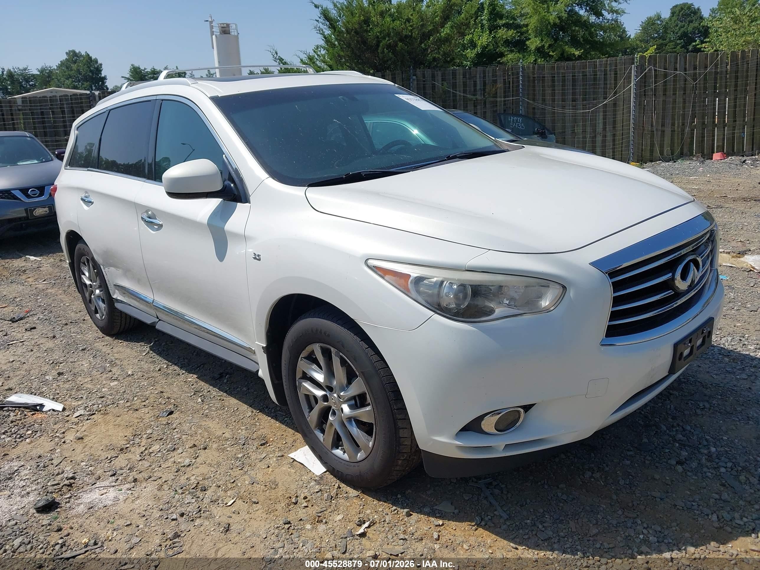 2014 Infiniti Qx60   Белый vin: 5N1AL0MNXEC500864