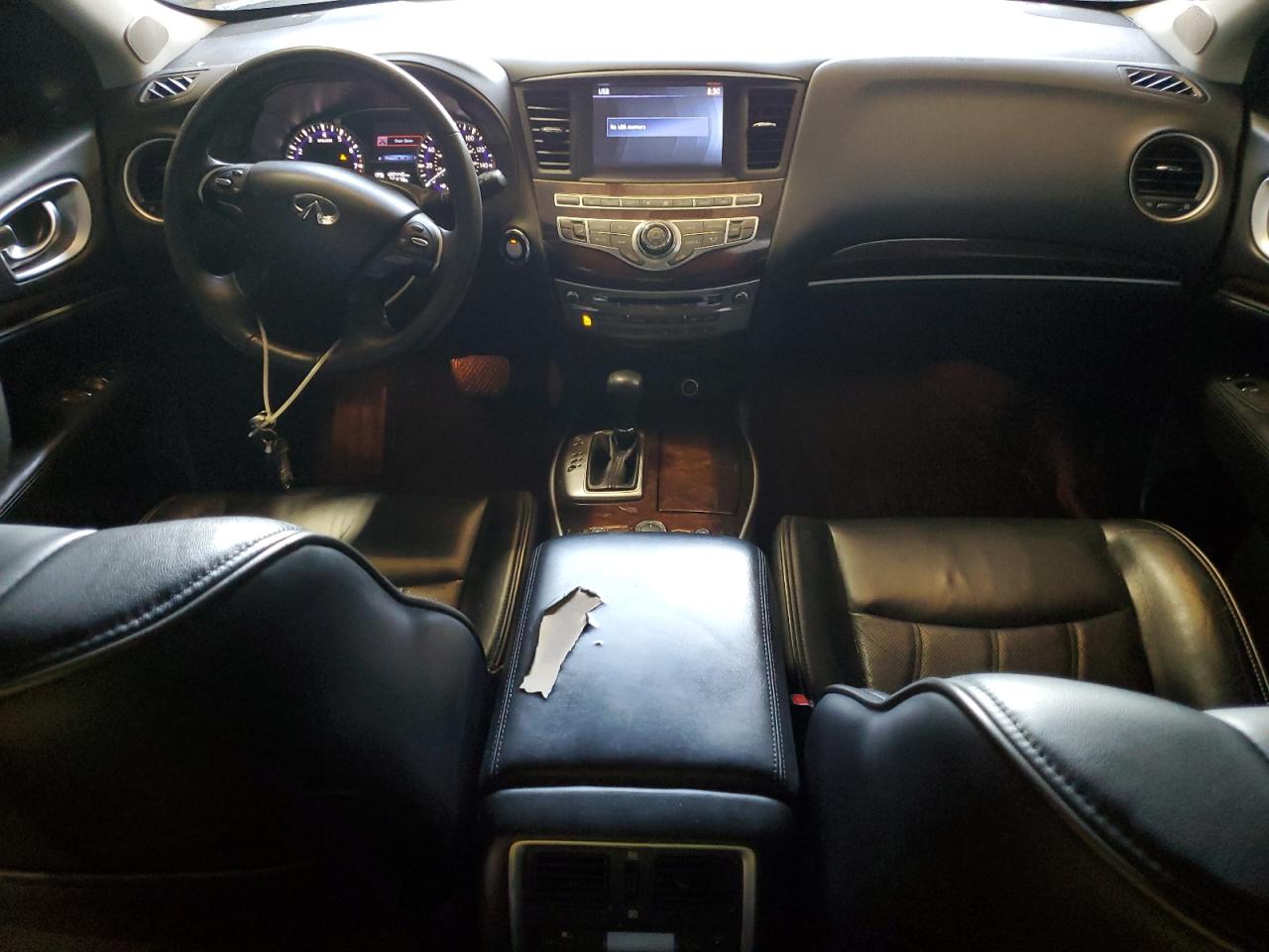 2014 Infiniti Qx60 Base Black vin: 5N1AL0MNXEC514604 Damage: Console Cover, Torn, 5 To 6 Inches