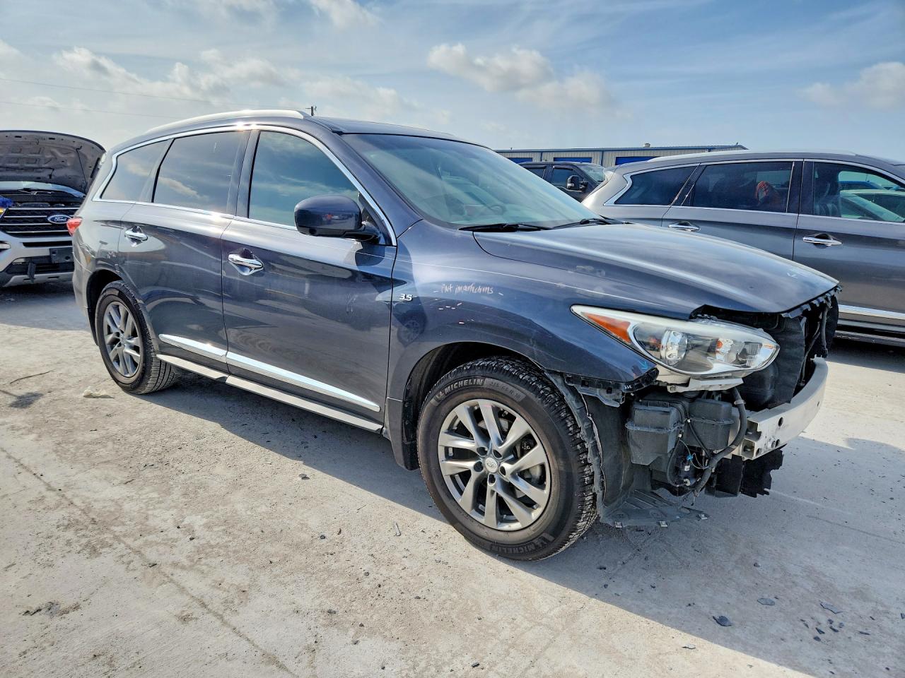 2014 Infiniti Qx60 Base Gray vin: 5N1AL0MNXEC537509