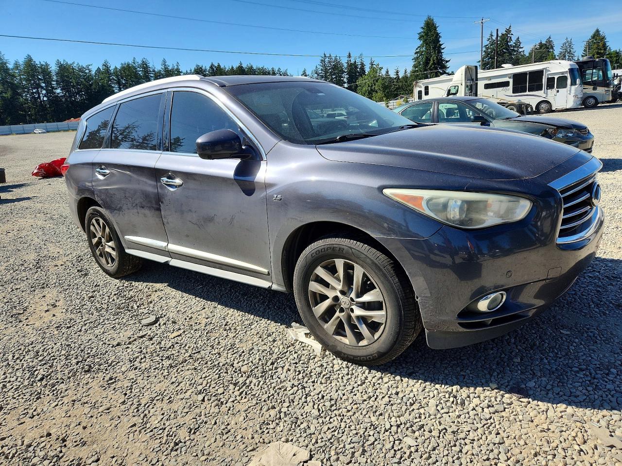 2014 Infiniti Qx60 Base Gray vin: 5N1AL0MNXEC555377