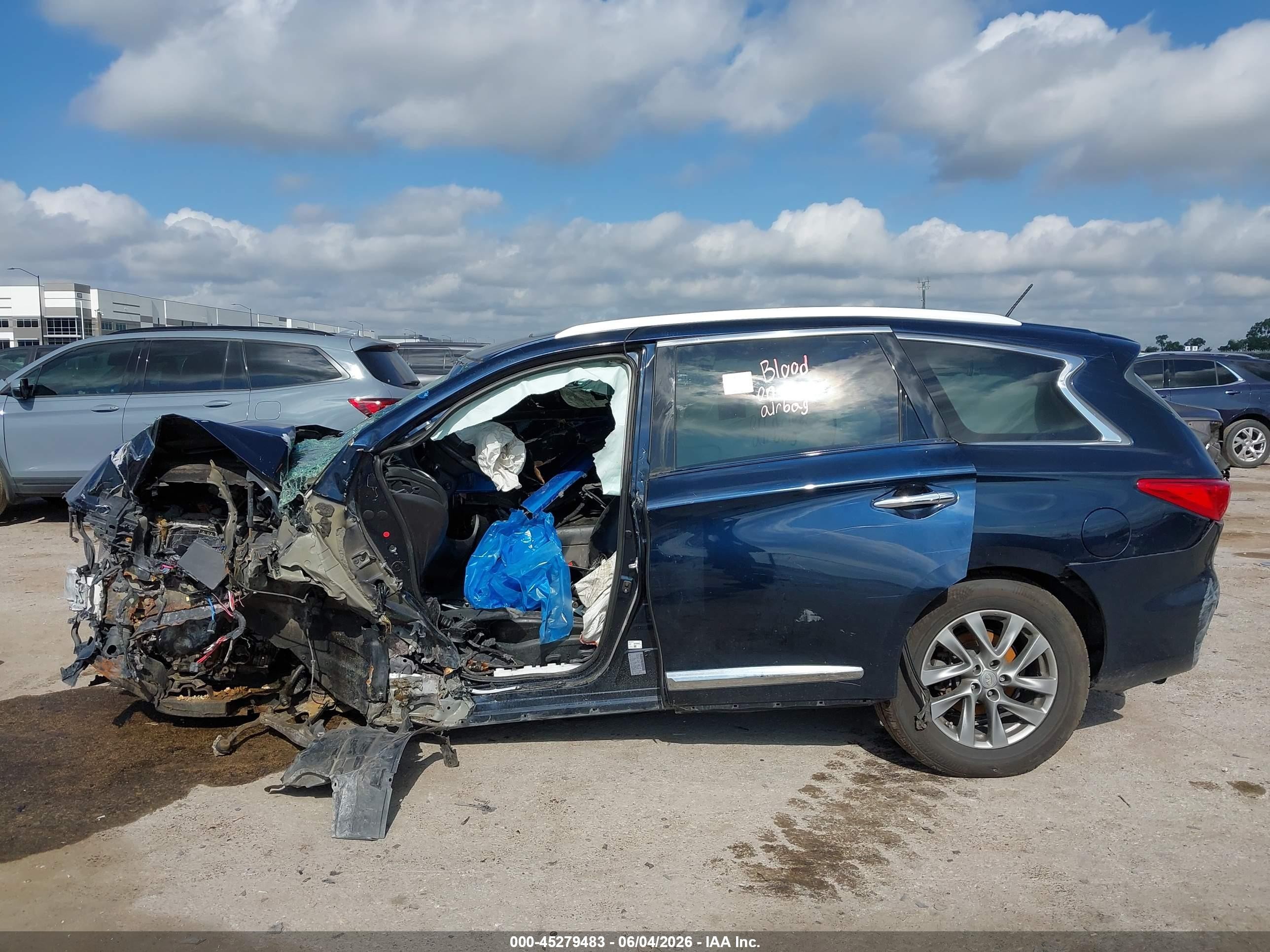 2015 Infiniti Qx60   Dark Blue vin: 5N1AL0MNXFC521067