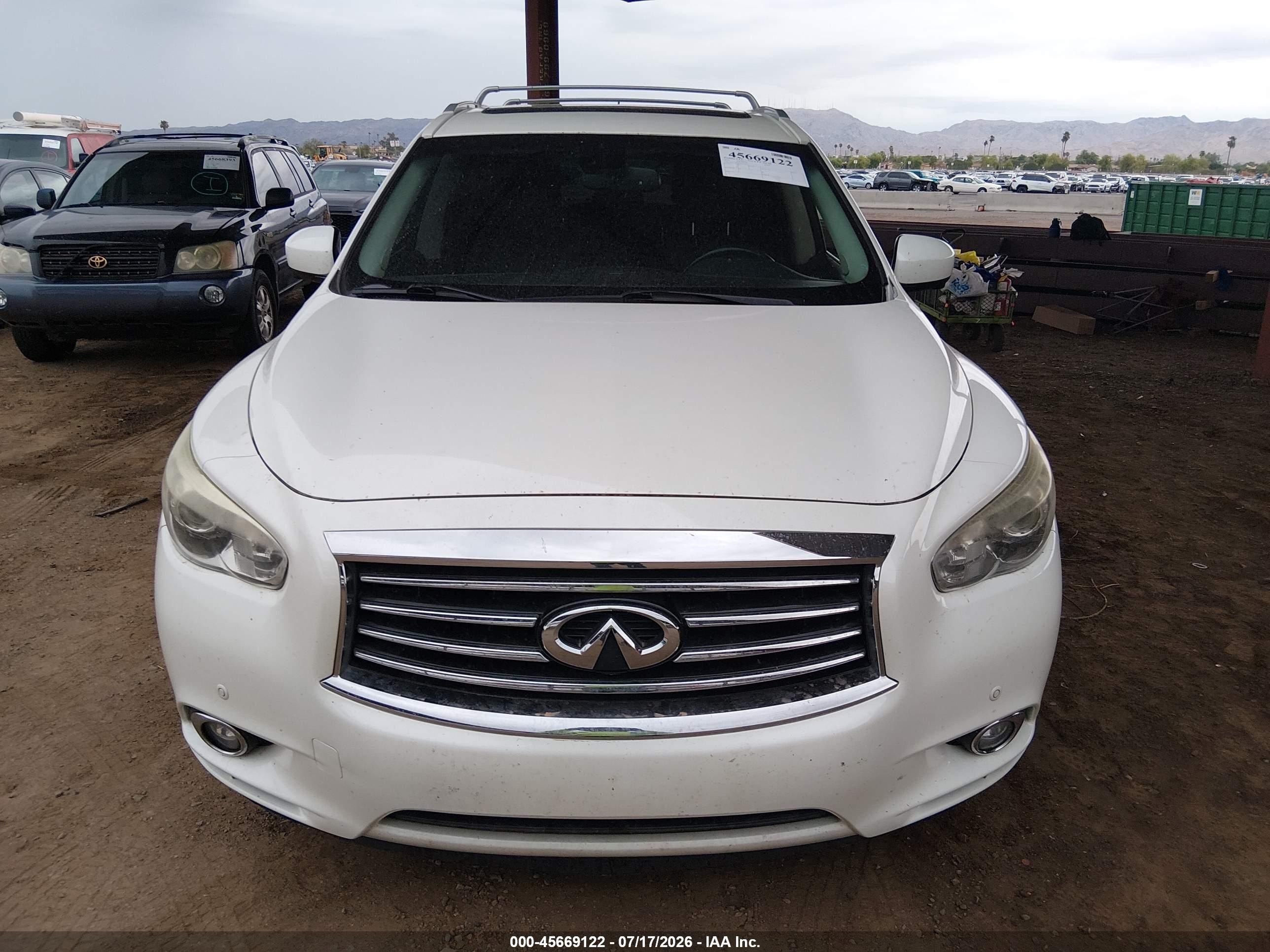2015 Infiniti Qx60   White vin: 5N1AL0MNXFC554571