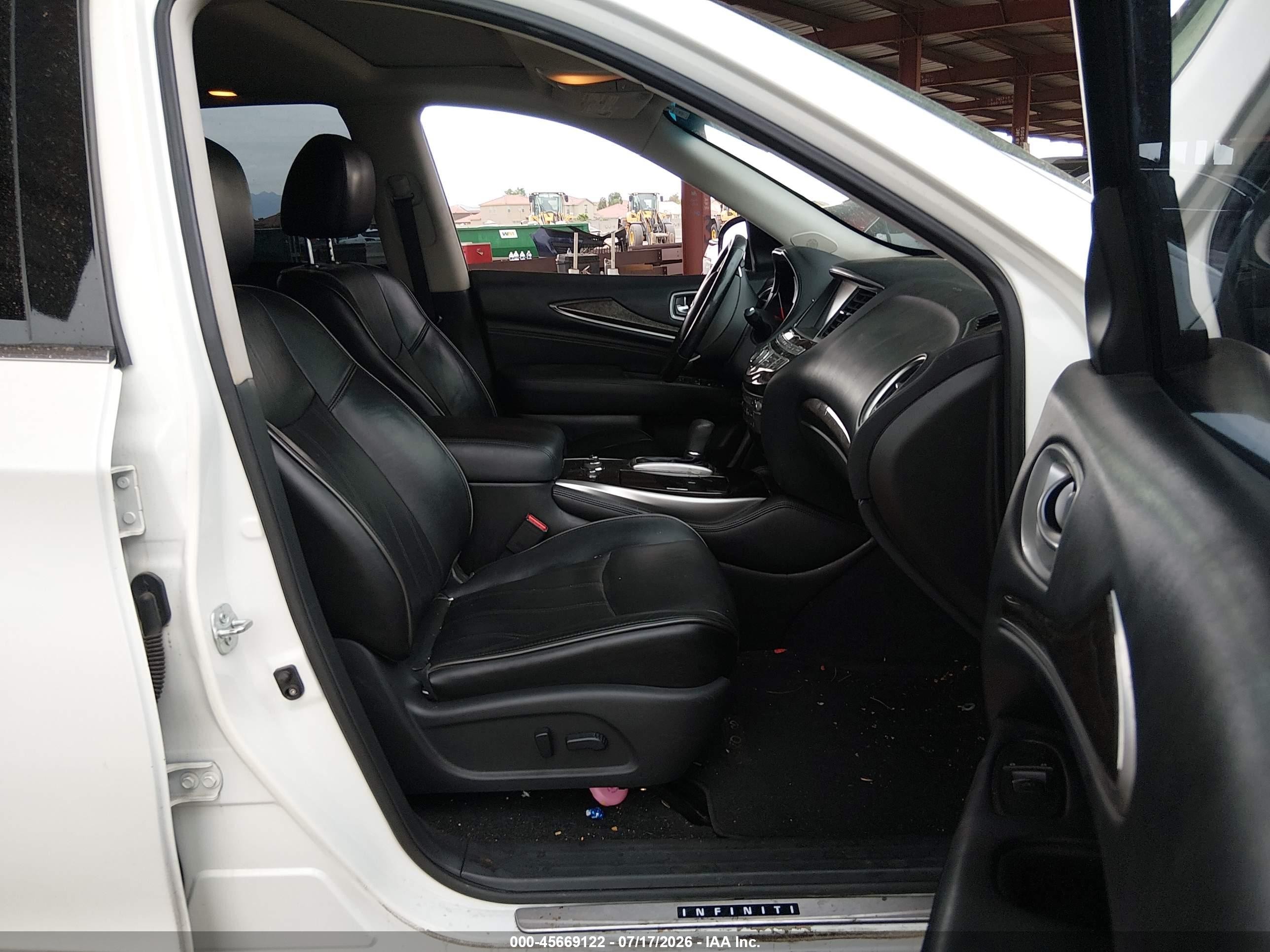 2015 Infiniti Qx60   White vin: 5N1AL0MNXFC554571