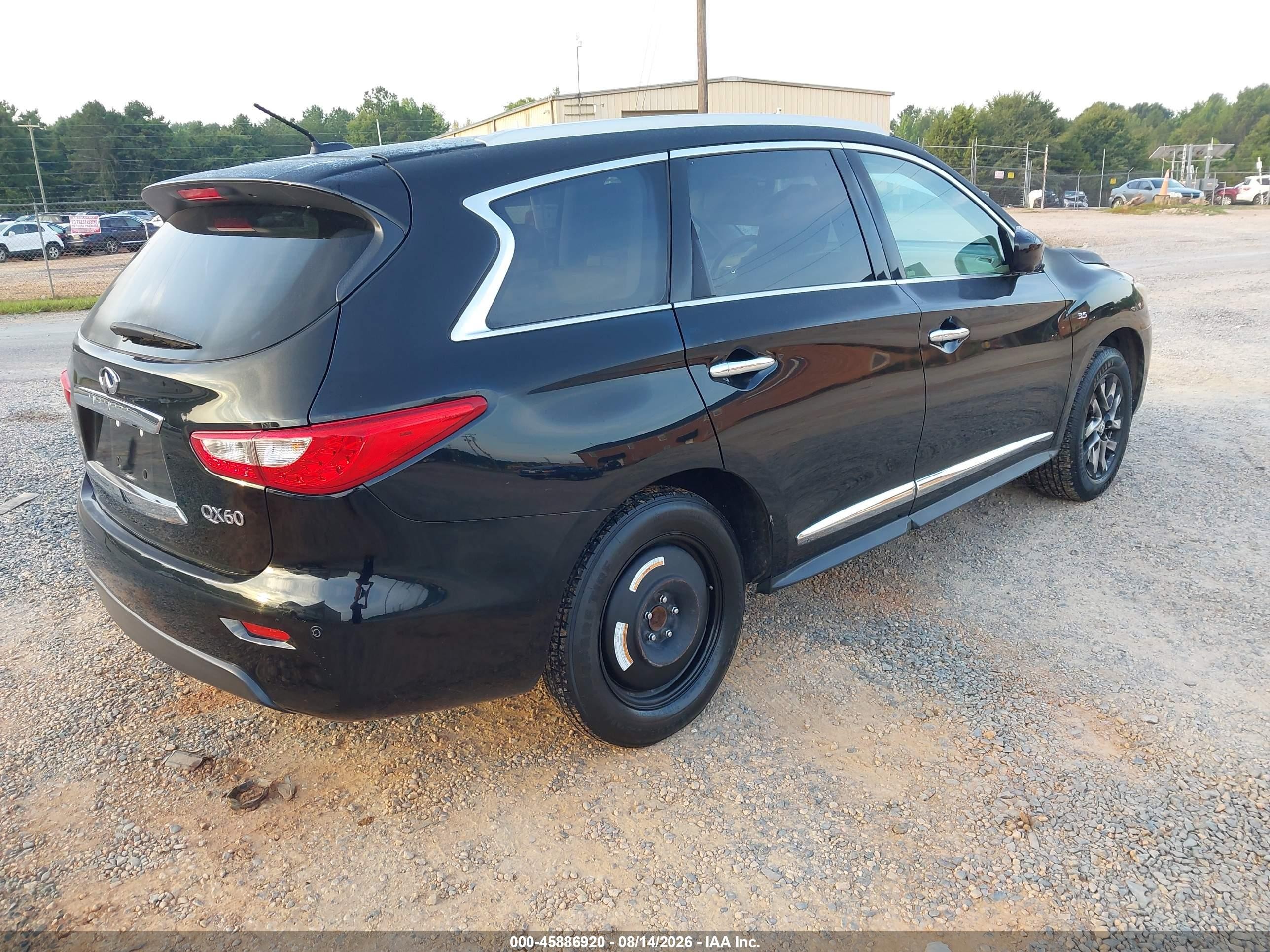 2015 Infiniti Qx60   Black vin: 5N1AL0MNXFC557616