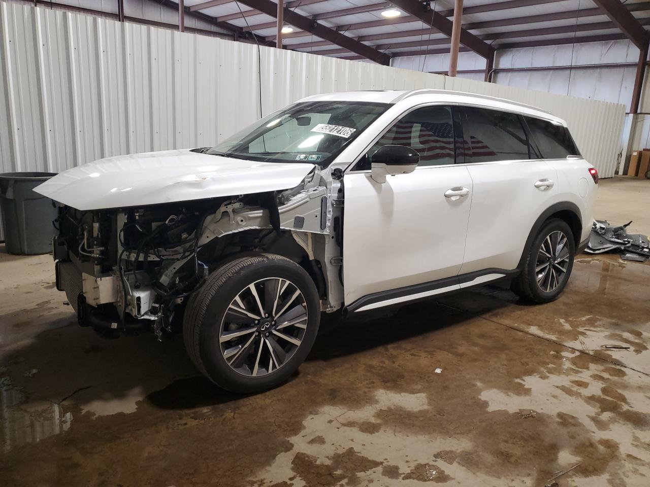 2026 Infiniti Qx60 Luxe White vin: 5N1AL1FS9TC344032 Damage: Left Front Fender, Missing, Replacement Required