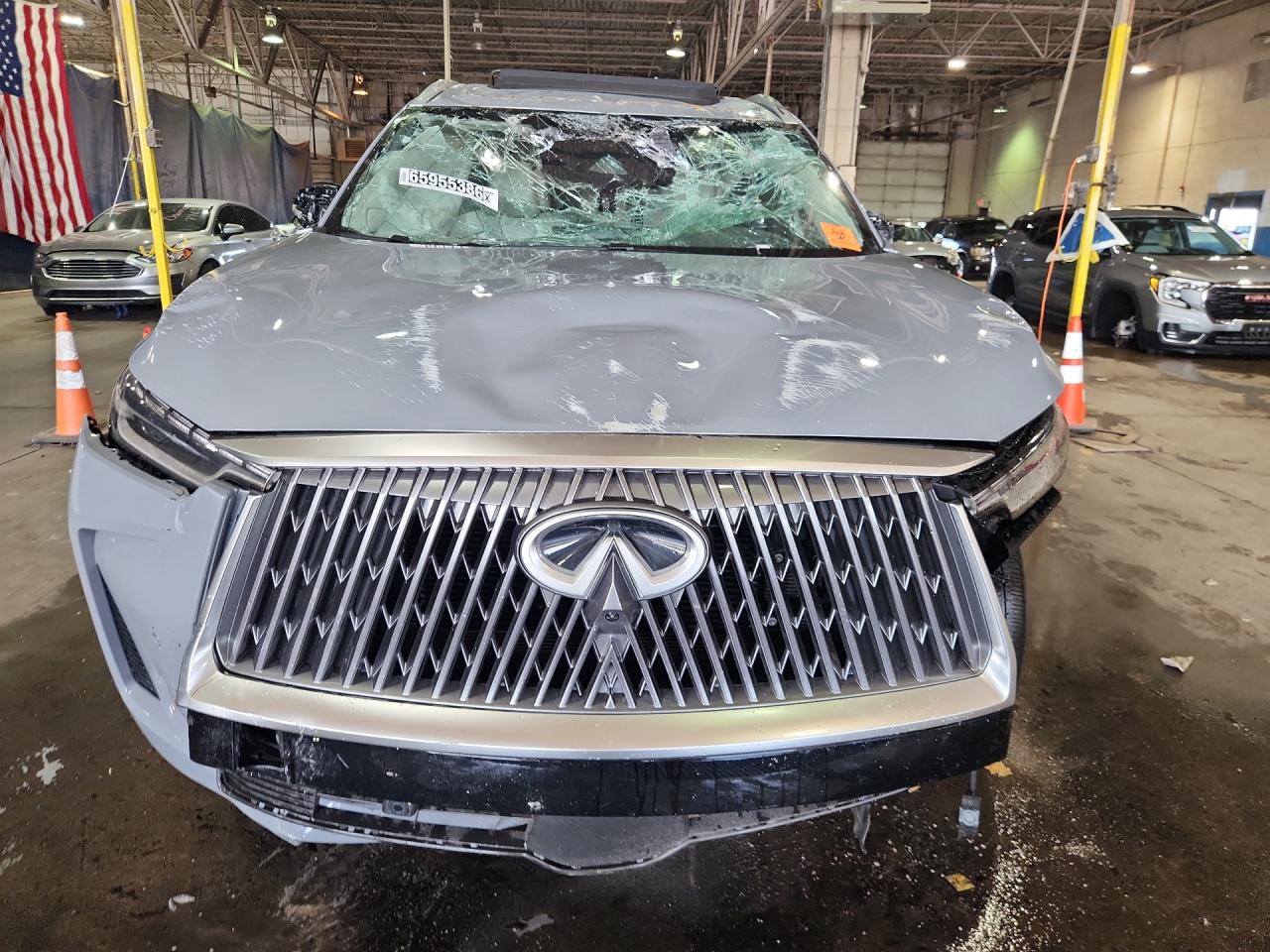 2026 Infiniti Qx60 Luxe Серый vin: 5N1AL1FSXTC355833 Damage: Front Bumper, Broken, Replacement Required
