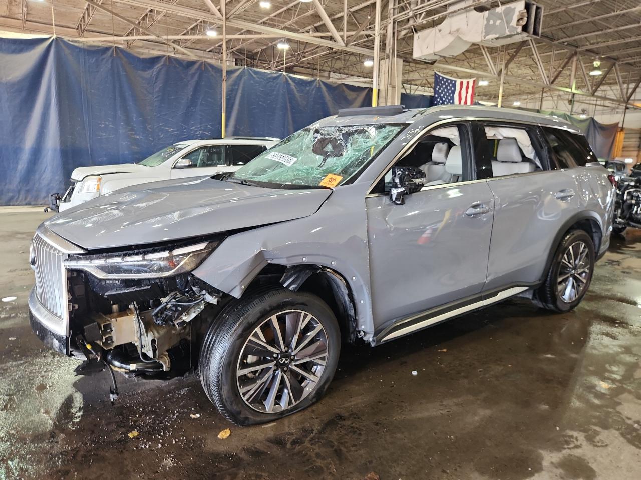 2026 Infiniti Qx60 Luxe Серый vin: 5N1AL1FSXTC355833 Damage: Left Front Fender, Dent(S) W/ Paint Dmg, > 12 Inches