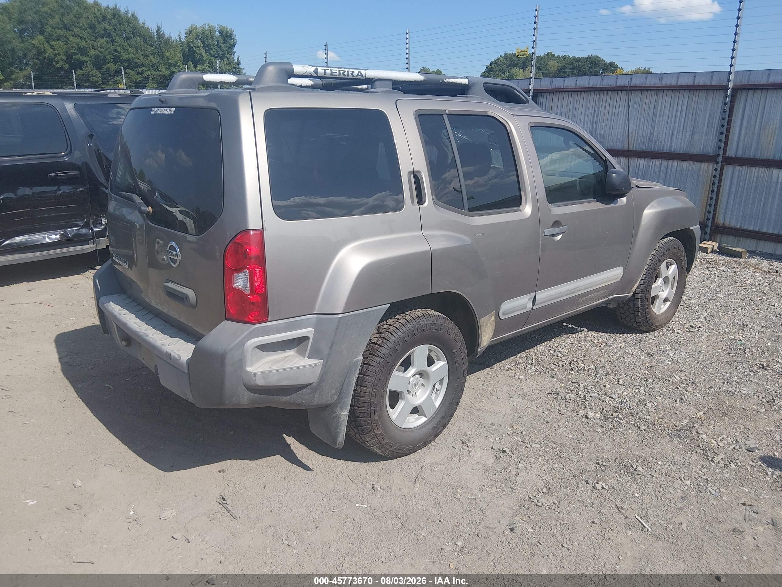 2006 Nissan Xterra S Gray vin: 5N1AN08U06C536205
