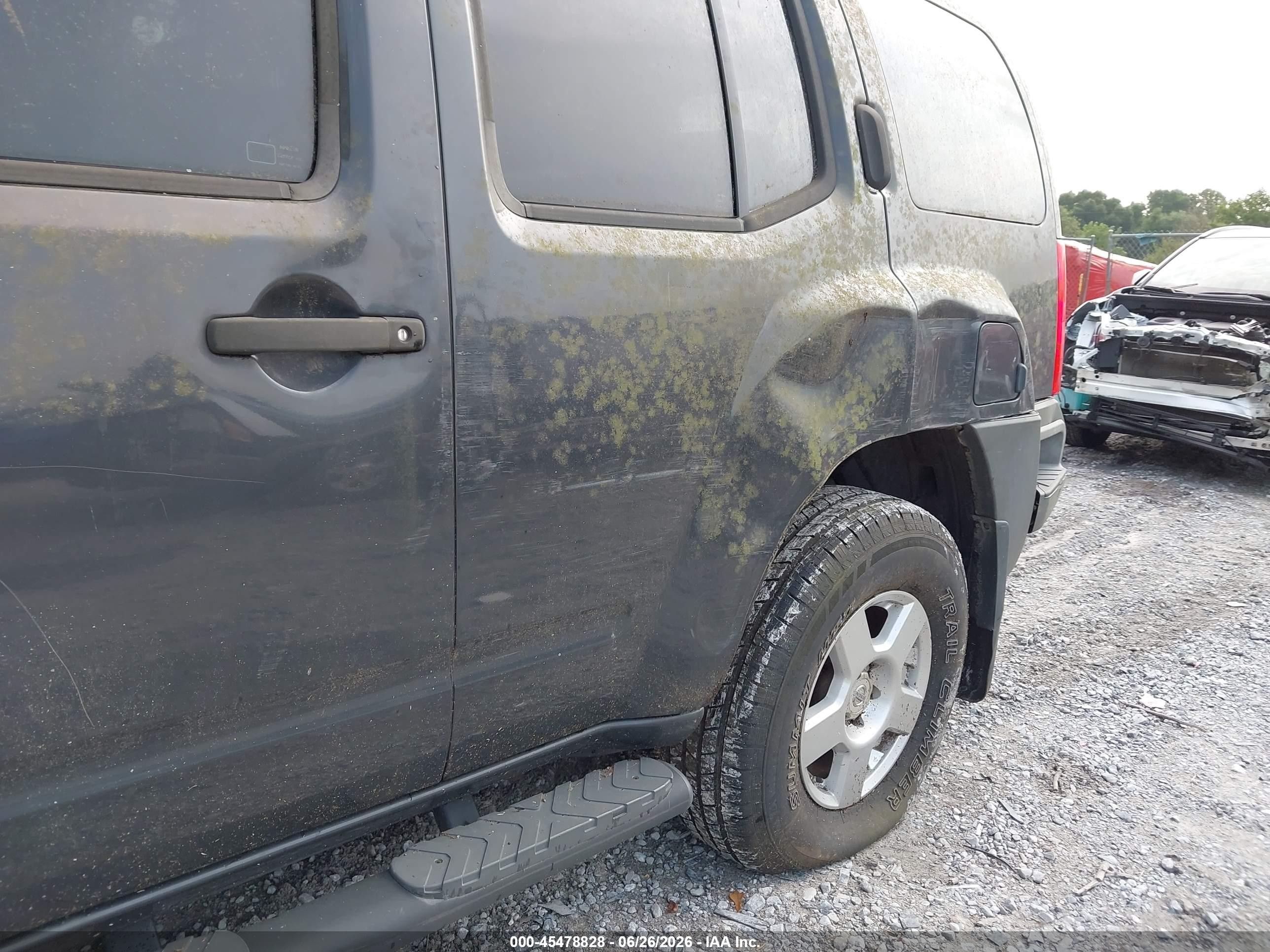 2008 Nissan Xterra S Gray vin: 5N1AN08U08C540869